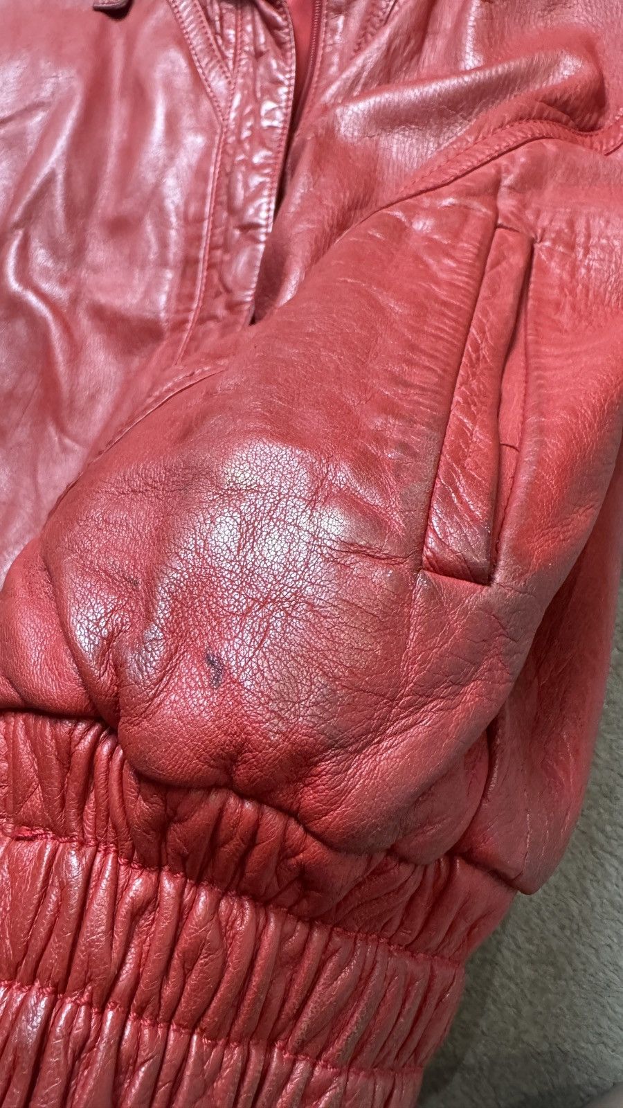 Genuine Leather 90s Vintage Oversized Leather Bomber Jacket balenciaga gucci Size S / US 4 / IT 40 - 10 Thumbnail