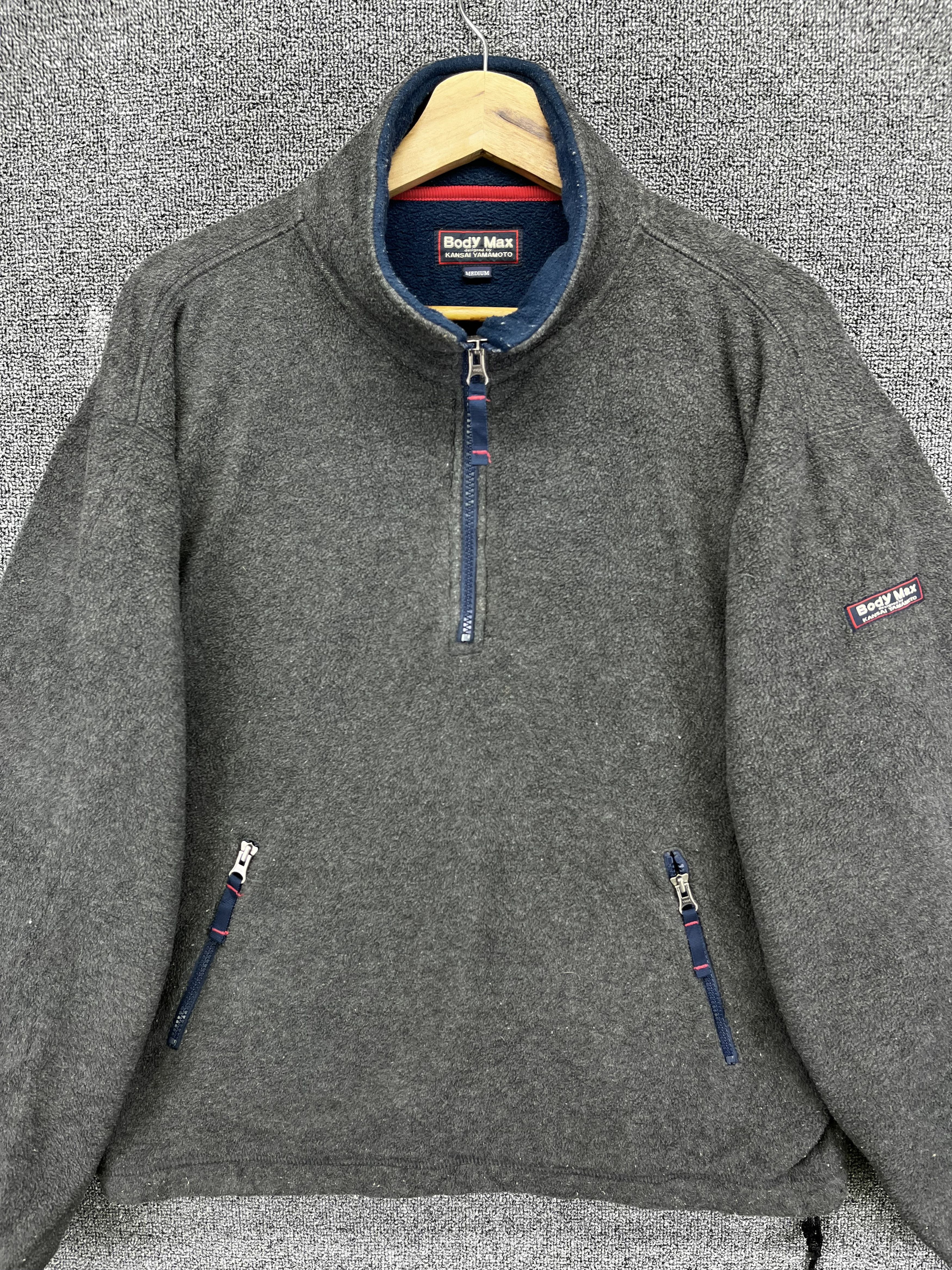 Kansai Yamamoto Vintage Kansai Yamamoto Half Zipper Rare Fleece Sweatshirts Size US M / EU 48-50 / 2 - 4 Thumbnail