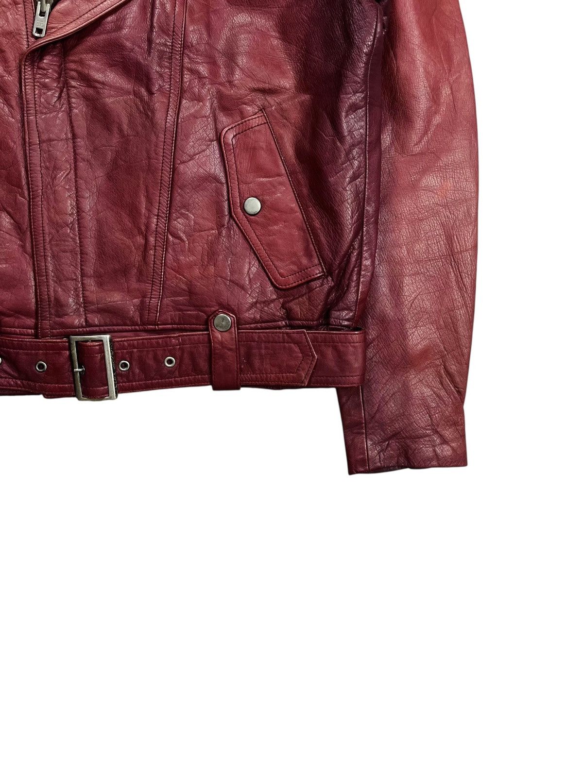 Ekam "SAMPLE" ERD Style Red Wine Leather Jacket Size US M / EU 48-50 / 2 - 8 Thumbnail