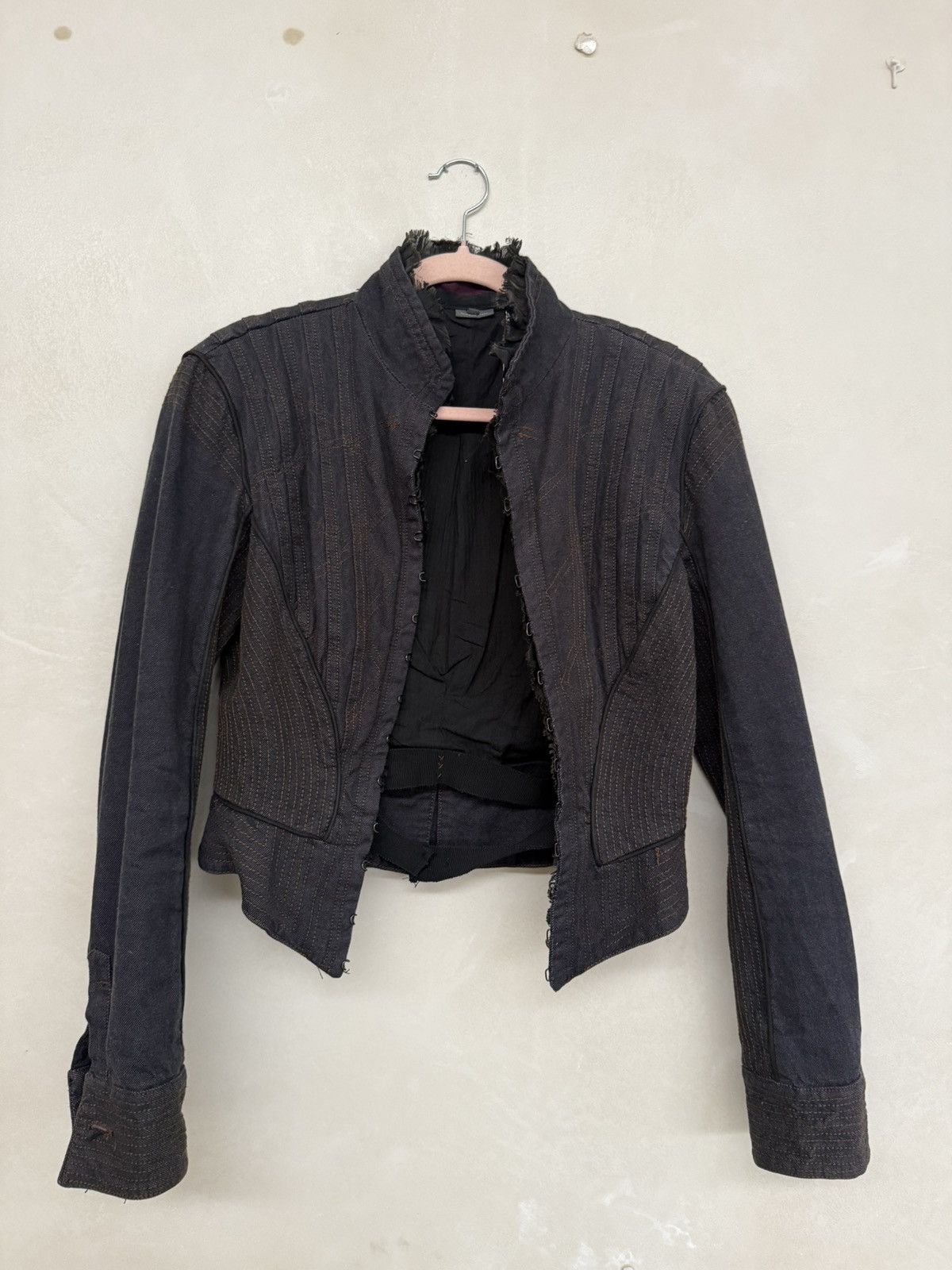 Alexander McQueen Alexander Mcqueen Vintage Corset Denim Jacket Size S / US 4 / IT 40 - 5 Thumbnail