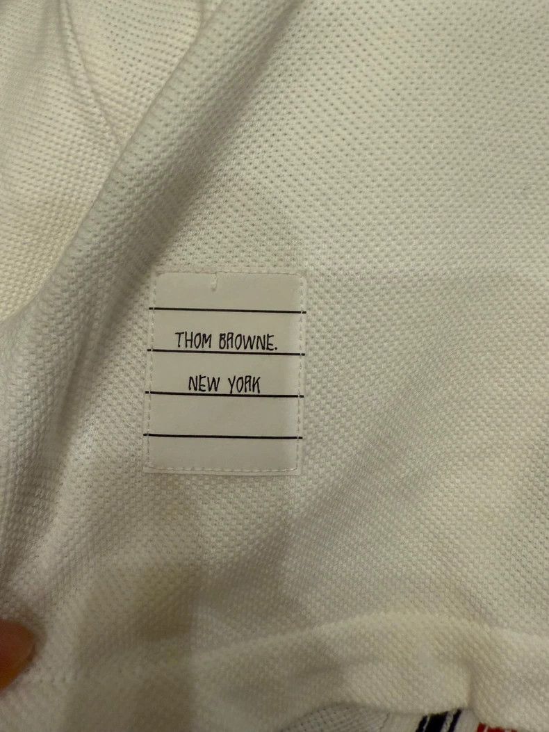 Thom Browne Thom Browne White short-sleeved polo shirt Size XS / US 0-2 / IT 36-38 - 3 Thumbnail