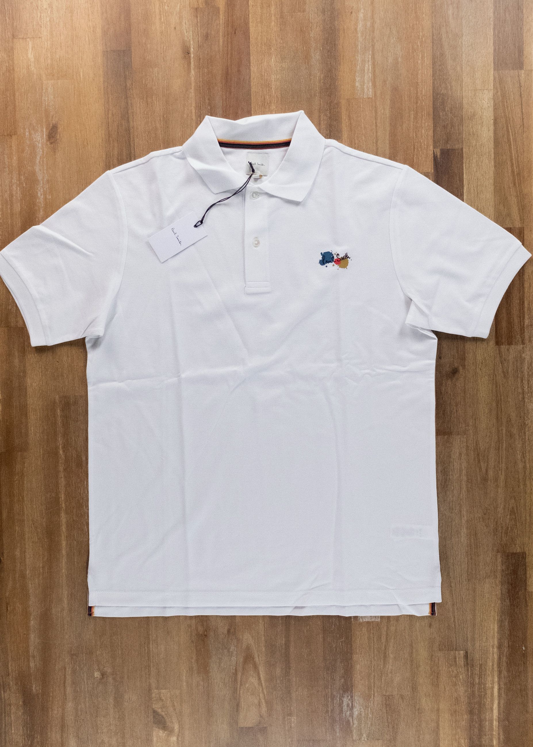 Paul Smith PAUL SMITH mainline white Paint splatter polo shirt Medium Size US M / EU 48-50 / 2 - 1 Thumbnail
