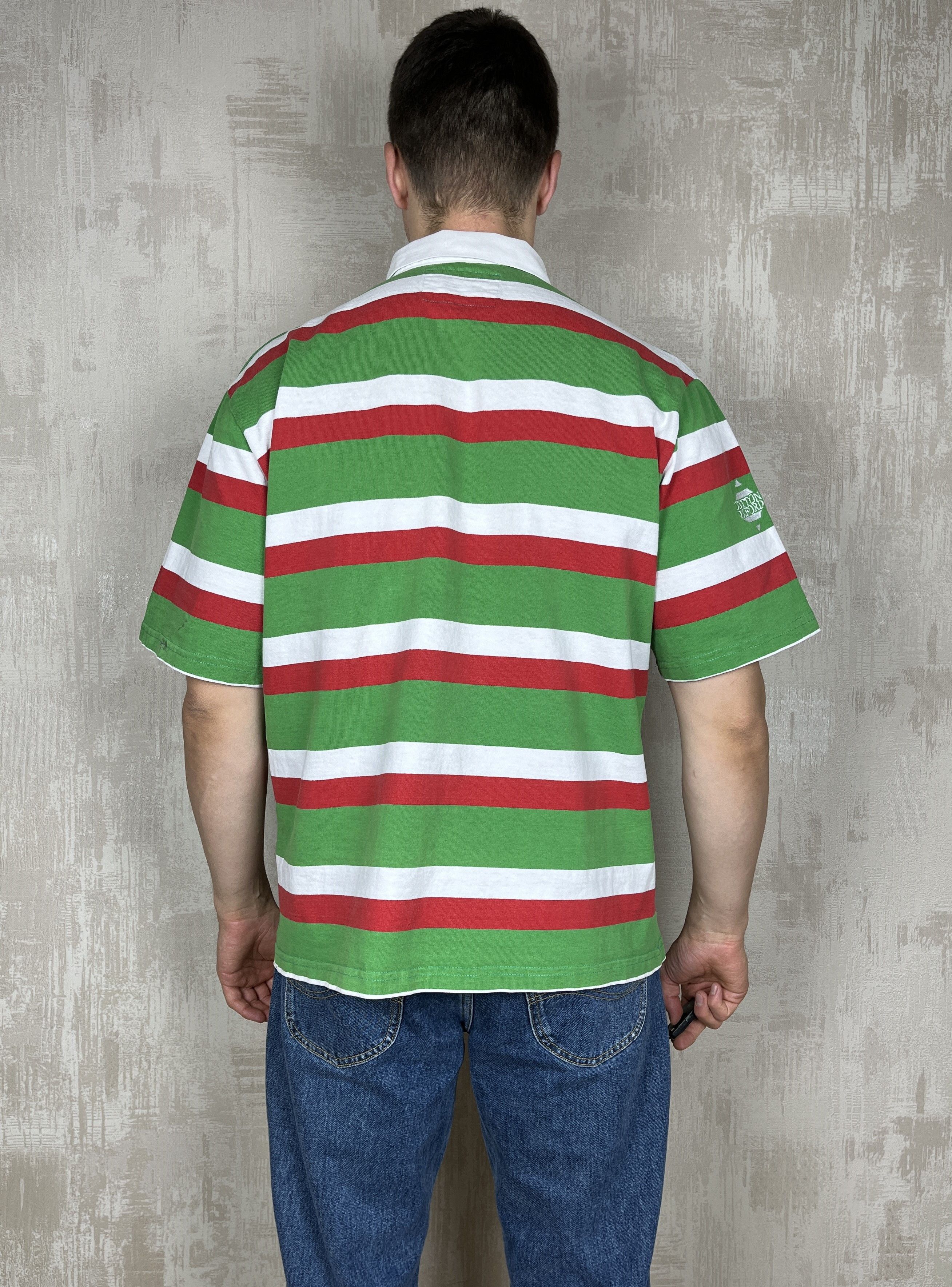 Cotton Traders 90s Leicester Tigers Vintage Rugby Shirt S/S Jersey Size US XL / EU 56 / 4 - 18 Thumbnail