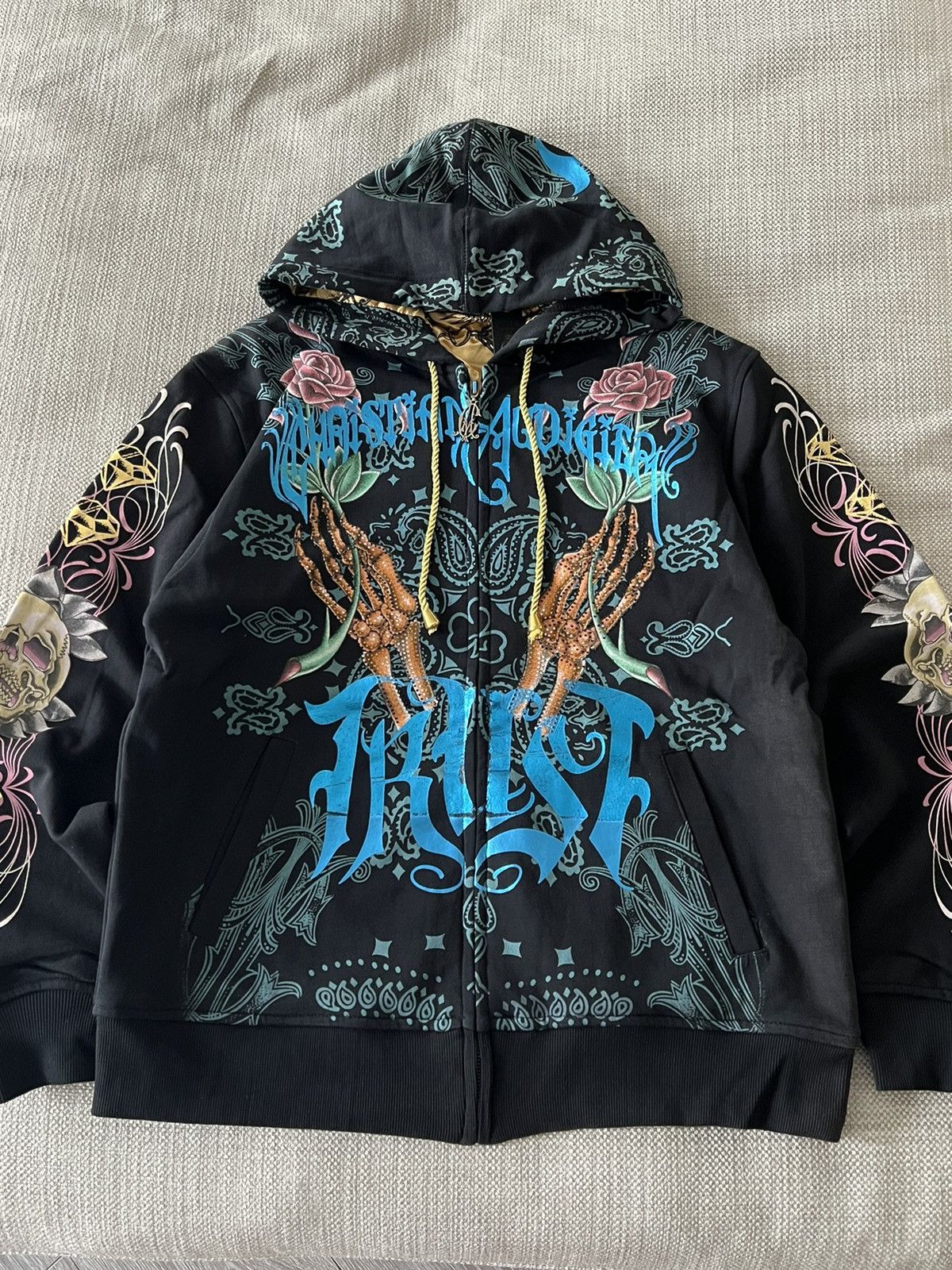 Christian Audigier × Ed Hardy × Vintage Vintage Deadstock 💥 Reversable Christian Audigier Y2K RARE Size US L / EU 52-54 / 3 - 3 Thumbnail