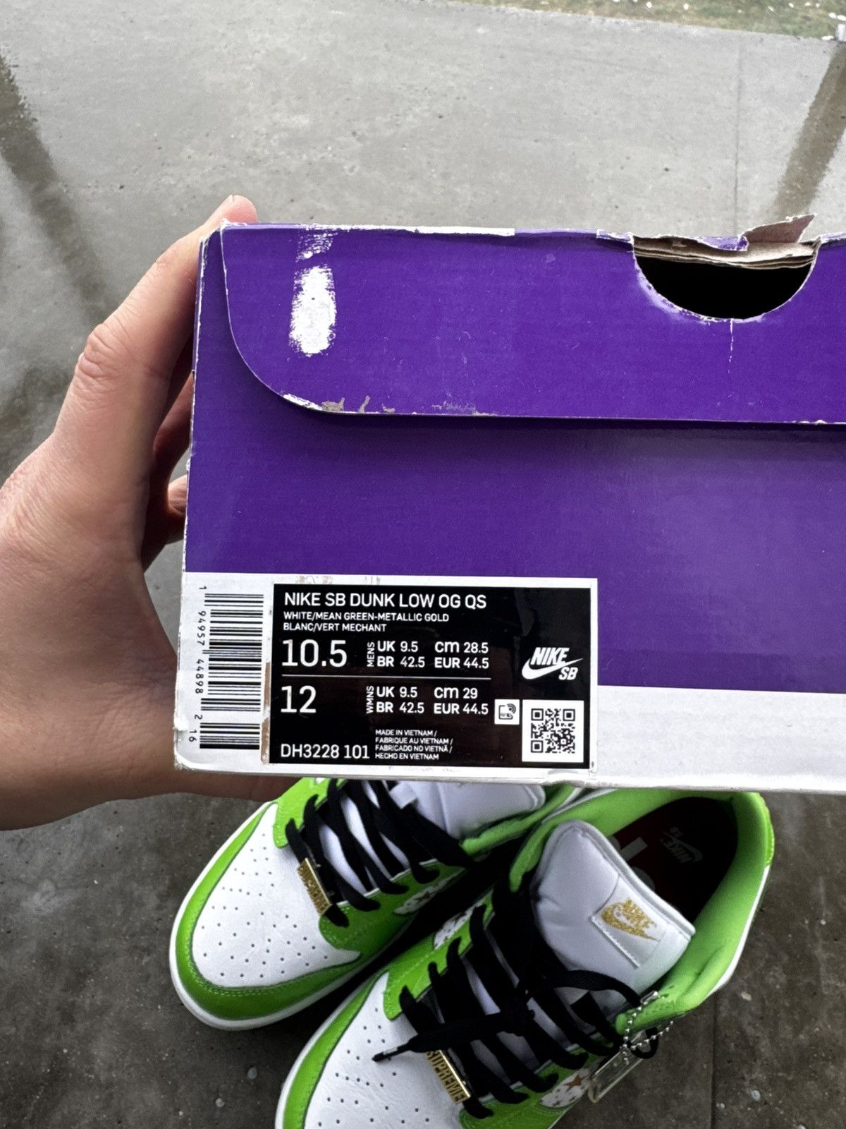 Nike Dunk Sb x Supreme Streetwear Sneakers Stars mean green