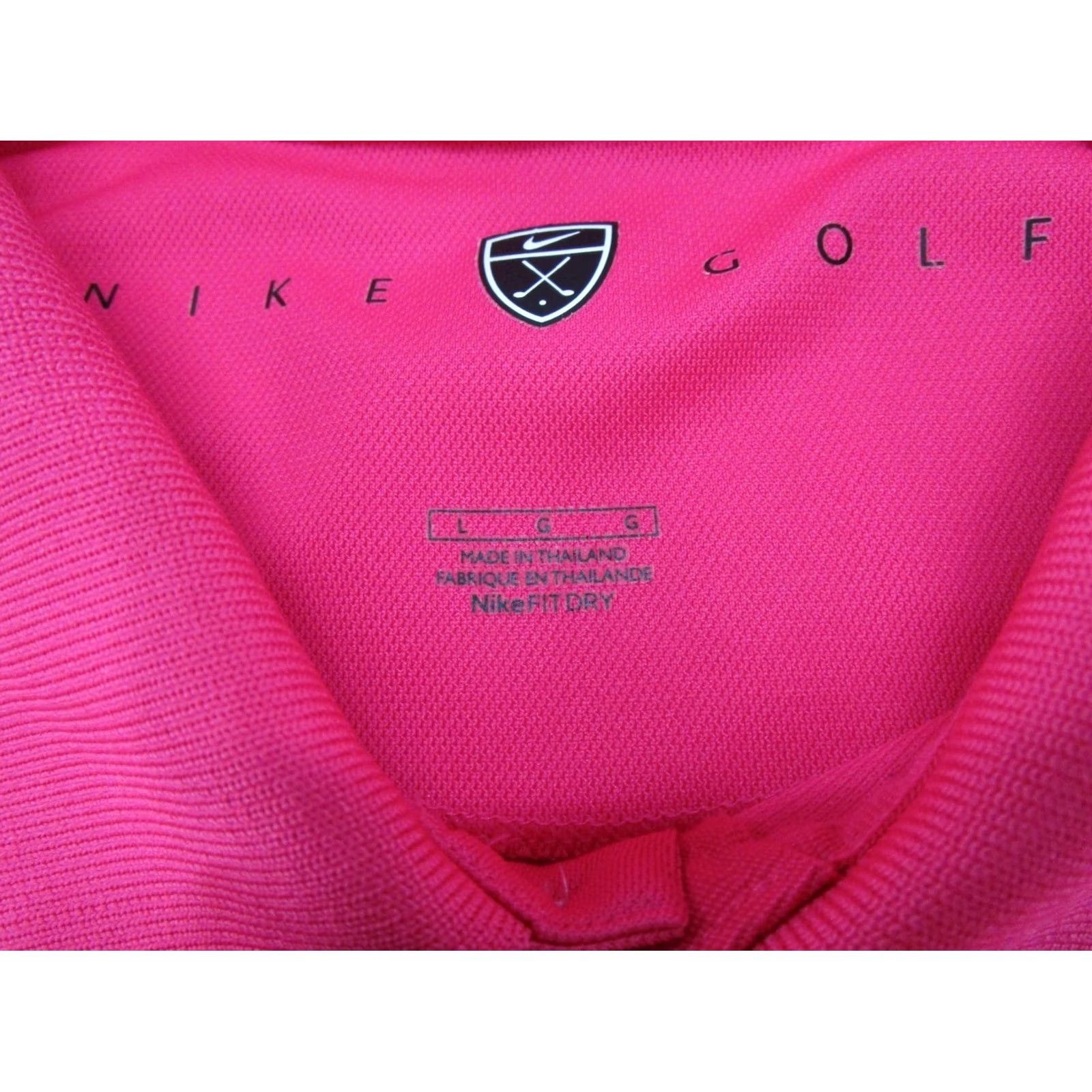 Nike Nike Golf Polo Shirt Mens L Pink Dri-Fit Short Sleeve Activewear Logo Swoosh Golf Size US L / EU 52-54 / 3 - 2 Thumbnail