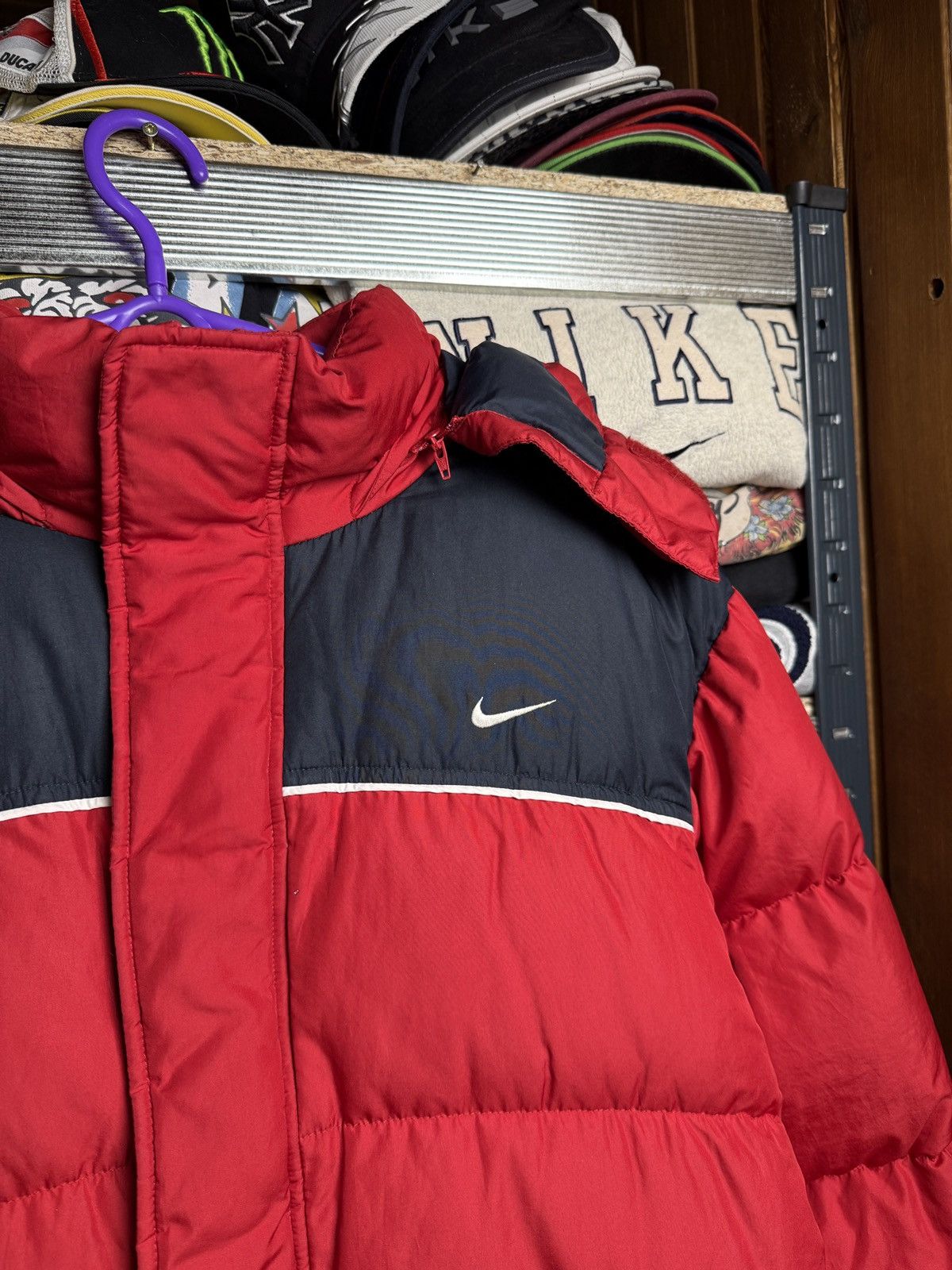 Nike × Vintage Vintage Y2k Nike Ski Puffer Jacket Medium Swoosh Size US M / EU 48-50 / 2 - 3 Thumbnail