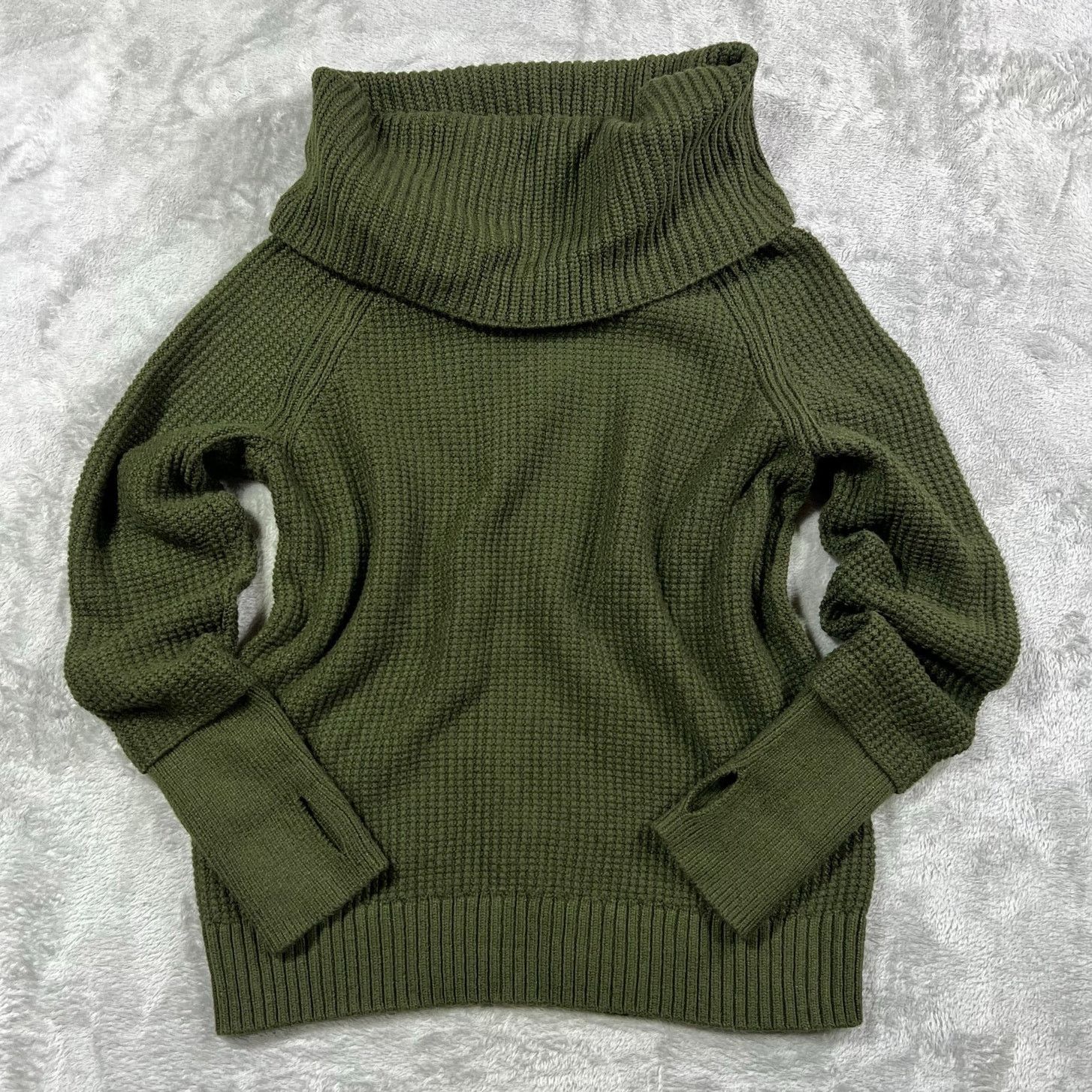 Other Market & Spruce Small Forest Green Cowl Neck Sweater Size S / US 4 / IT 40 - 2 Thumbnail