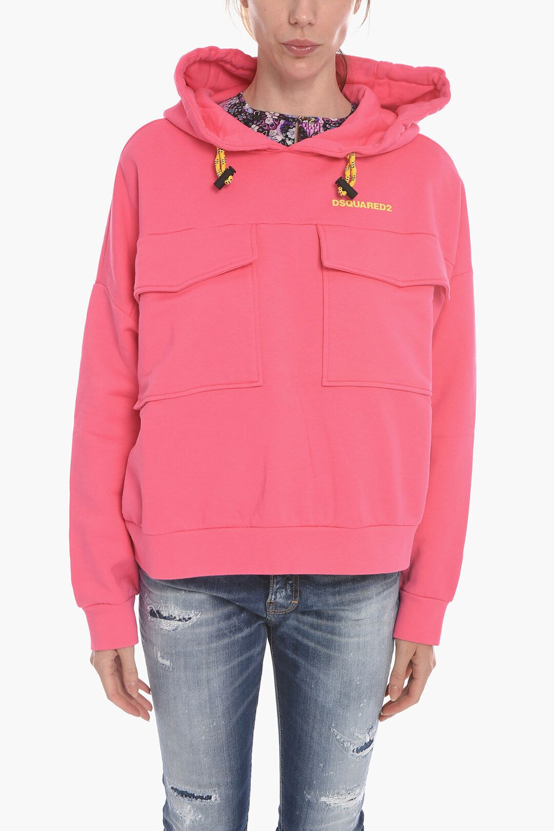 image of Dsquared2 Og1Mm0124 Sweatshirt Hoodie In Pink, Women's (Size Large)