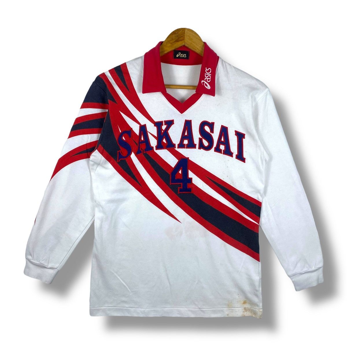 Asics × Vintage Vintage 80's ASICS Classic Long Sleeve Jersey Large Size Size US L / EU 52-54 / 3 - 1 Thumbnail