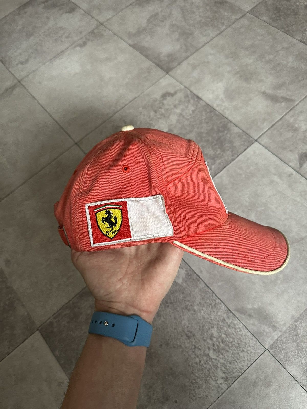 Ferrari Vintage Ferarri x Fila F1 Racing Faded Official License Cap Size ONE SIZE - 7 Thumbnail