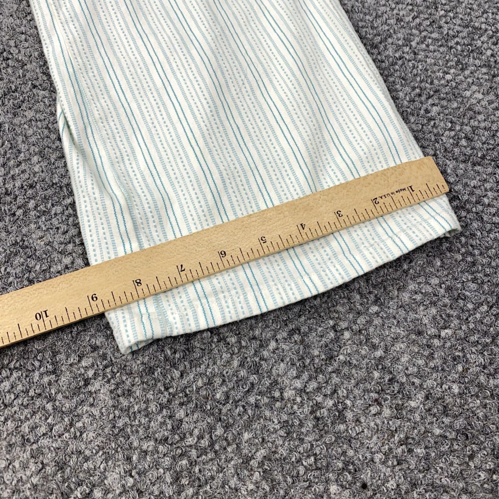 Denim & Co. Denim & Co Pants Womens 18W White Striped Straight Leg Pull On Stretch Casual Size 40" / US 18 - 6 Thumbnail