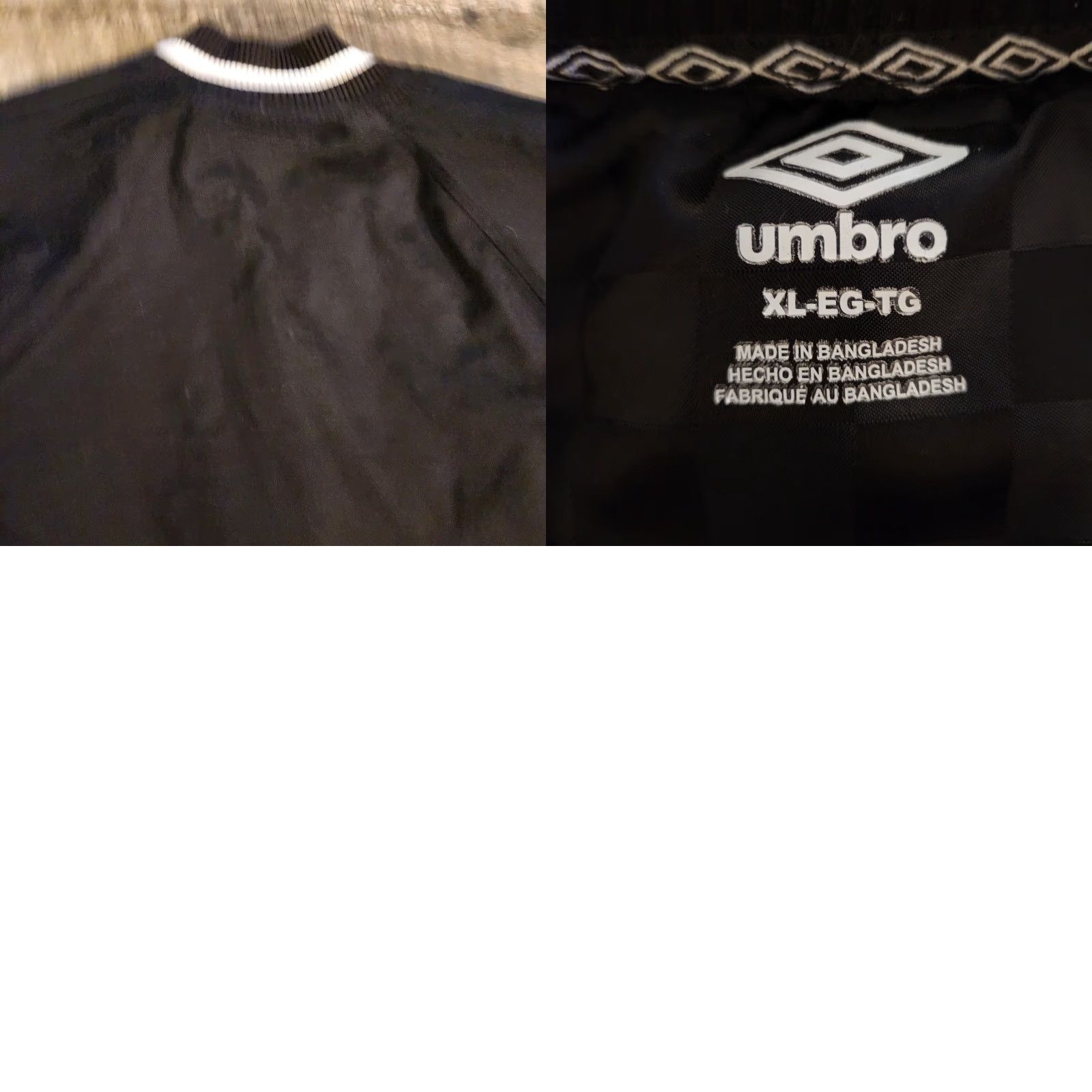 Umbro Umbro Varsity Jacket Black White Full Zip Men's XL Soccer Football Coat Coat? Size US XL / EU 56 / 4 - 8 Thumbnail