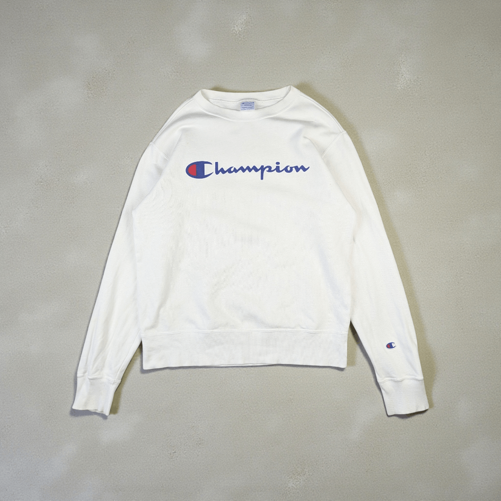 Champion Vintage 90's CHAMPION Big Spell Out Logo Sweatshirts Size M / US 6-8 / IT 42-44 - 2 Thumbnail