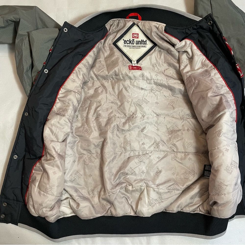 Other New Ecko Unltd Grey Red Embroidered Bomber Jacket Size M Size US M / EU 48-50 / 2 - 4 Thumbnail