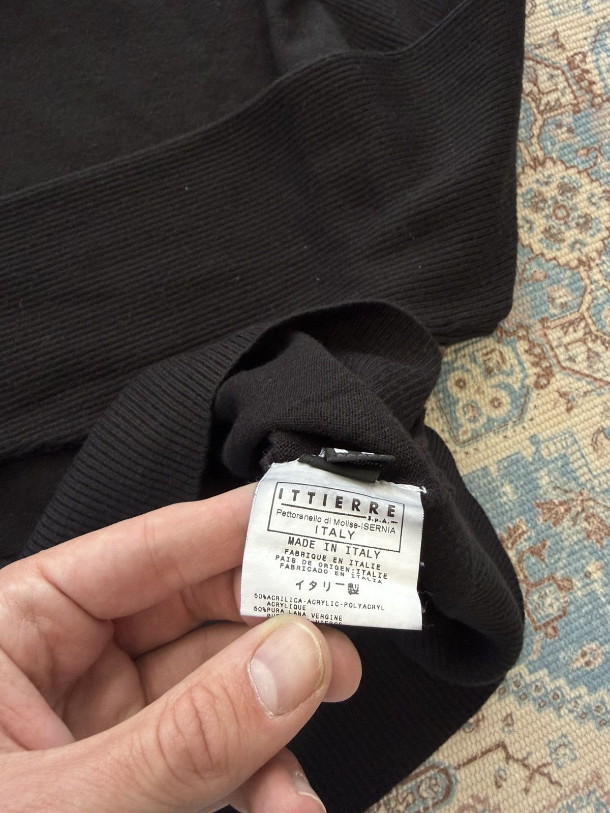 Versace Vintage Versace Jeans Couture Virgin Wool Black Sweater Size US L / EU 52-54 / 3 - 7 Thumbnail