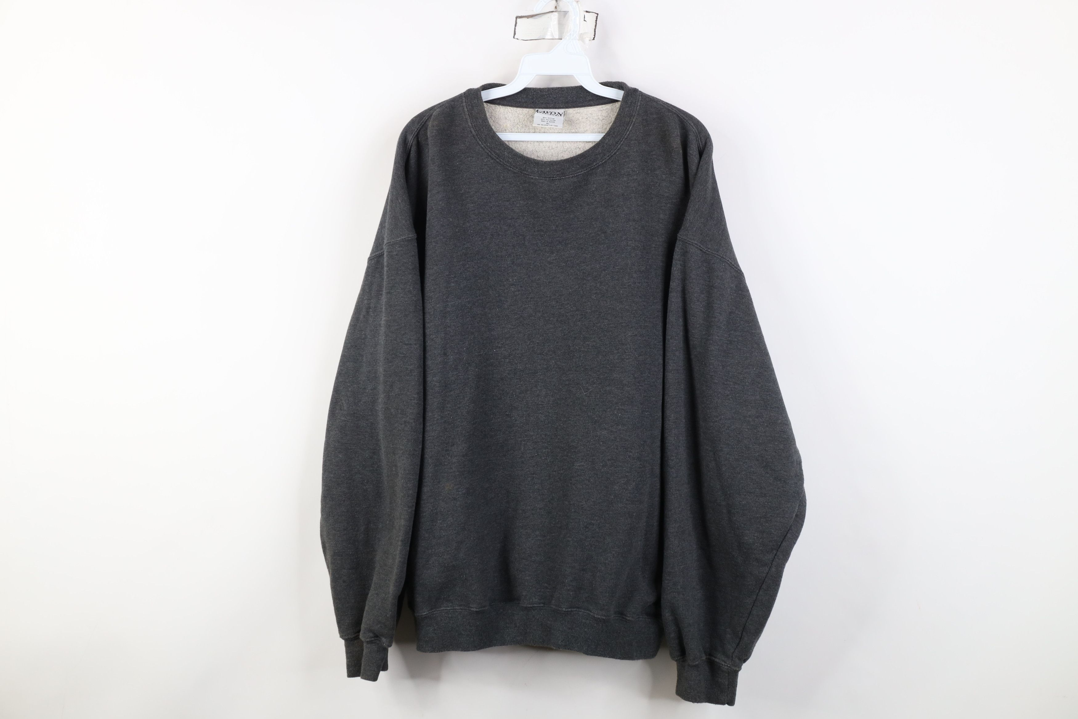 Vintage Vintage 90s Y2K Streetwear Blank Crewneck Sweatshirt Gray Size US XL / EU 56 / 4 - 1 Thumbnail