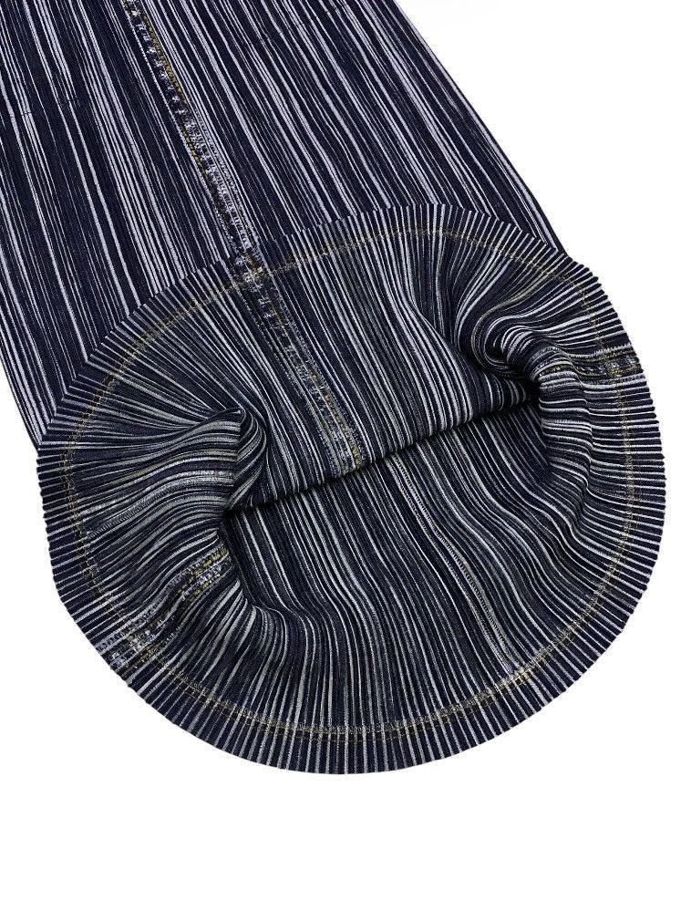 Pleats Please Issey Miyake Pleats Please Denim Patterned Pleated Midi Skirt Size 30" / US 8 / IT 44 - 9 Thumbnail