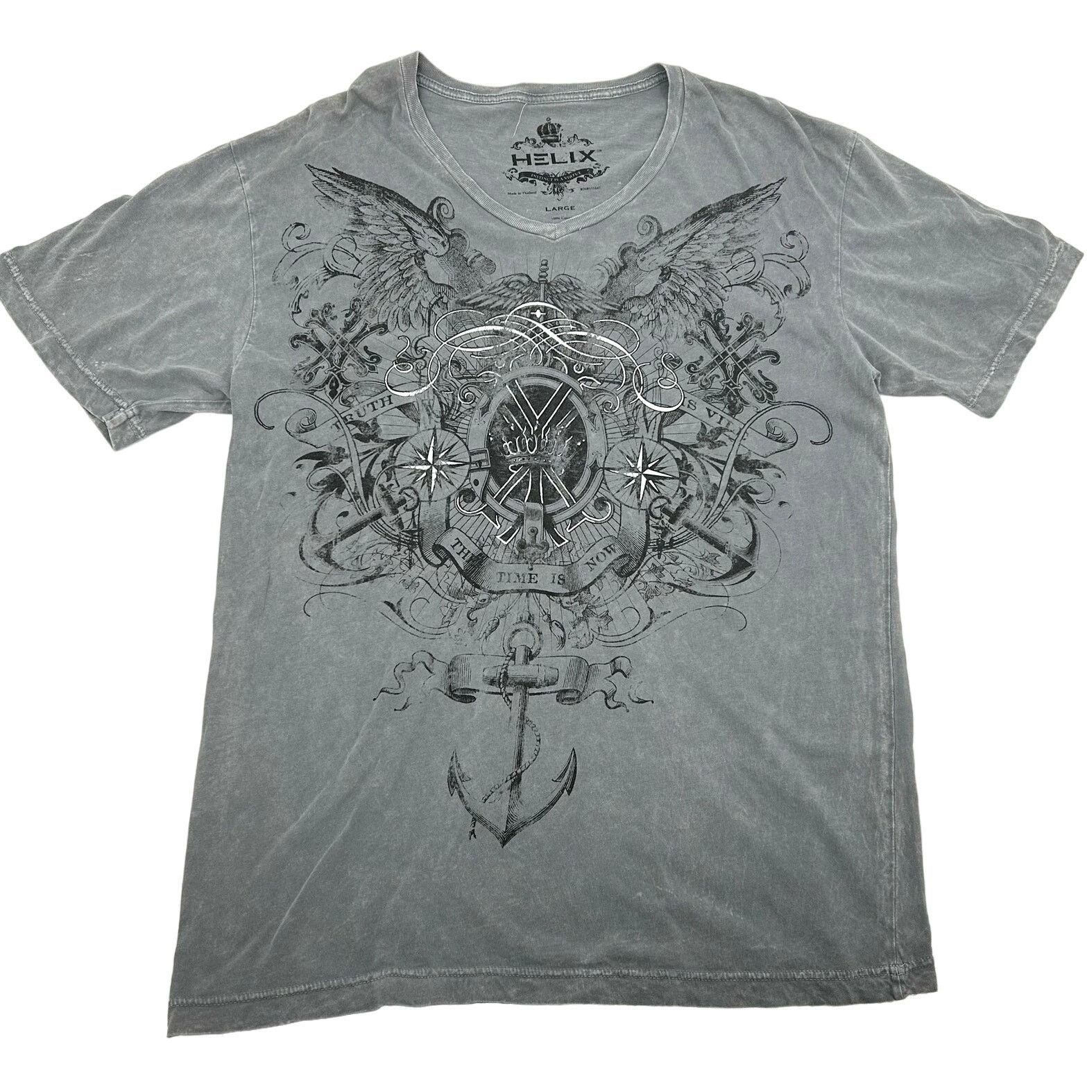 T-shirt Vintage Helix Graphique Phoenix Wings - Taille M - Style Gothique Y2K Streetwear