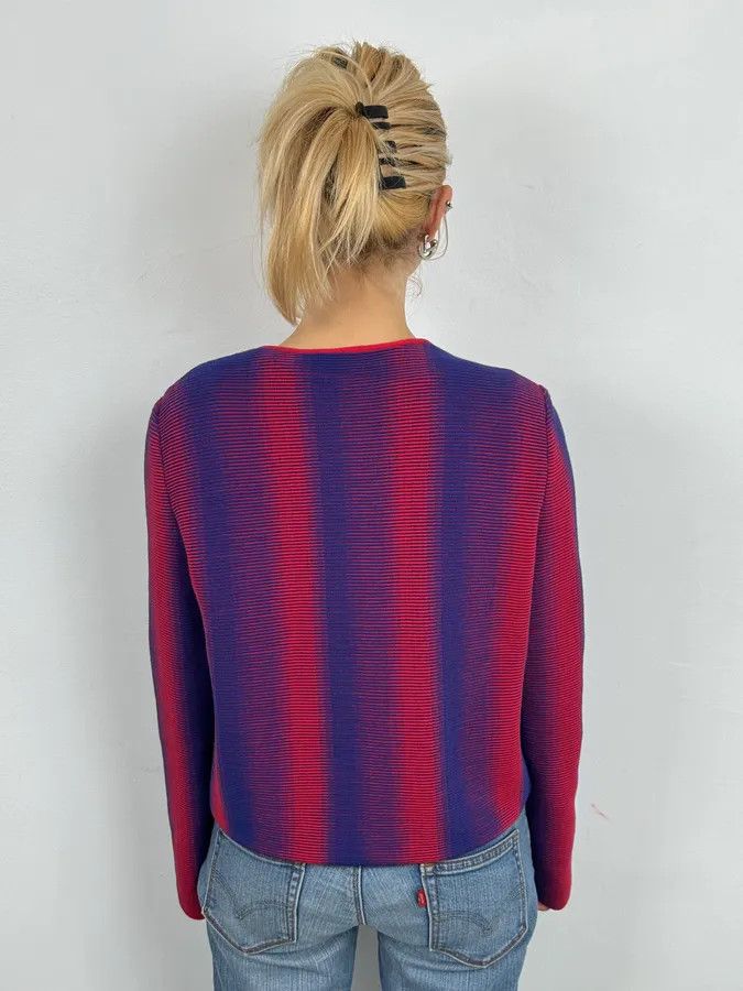 Giorgio Armani Giorgio Armani Red & Blue Gradient Zip-up Jacket Size S / US 4 / IT 40 - 3 Thumbnail