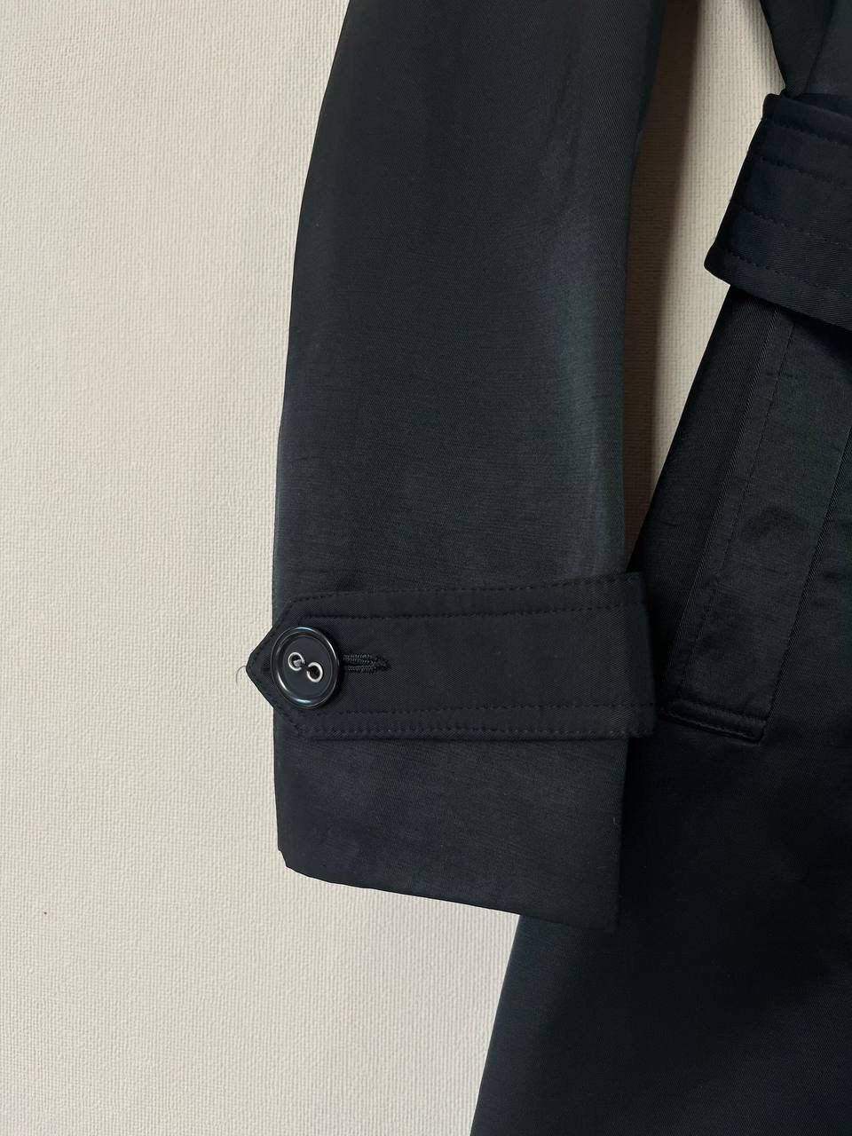 Max Mara MaxMara Women's Black Belted Double-Breasted Trench Coat Size M / US 6-8 / IT 42-44 - 2 Thumbnail