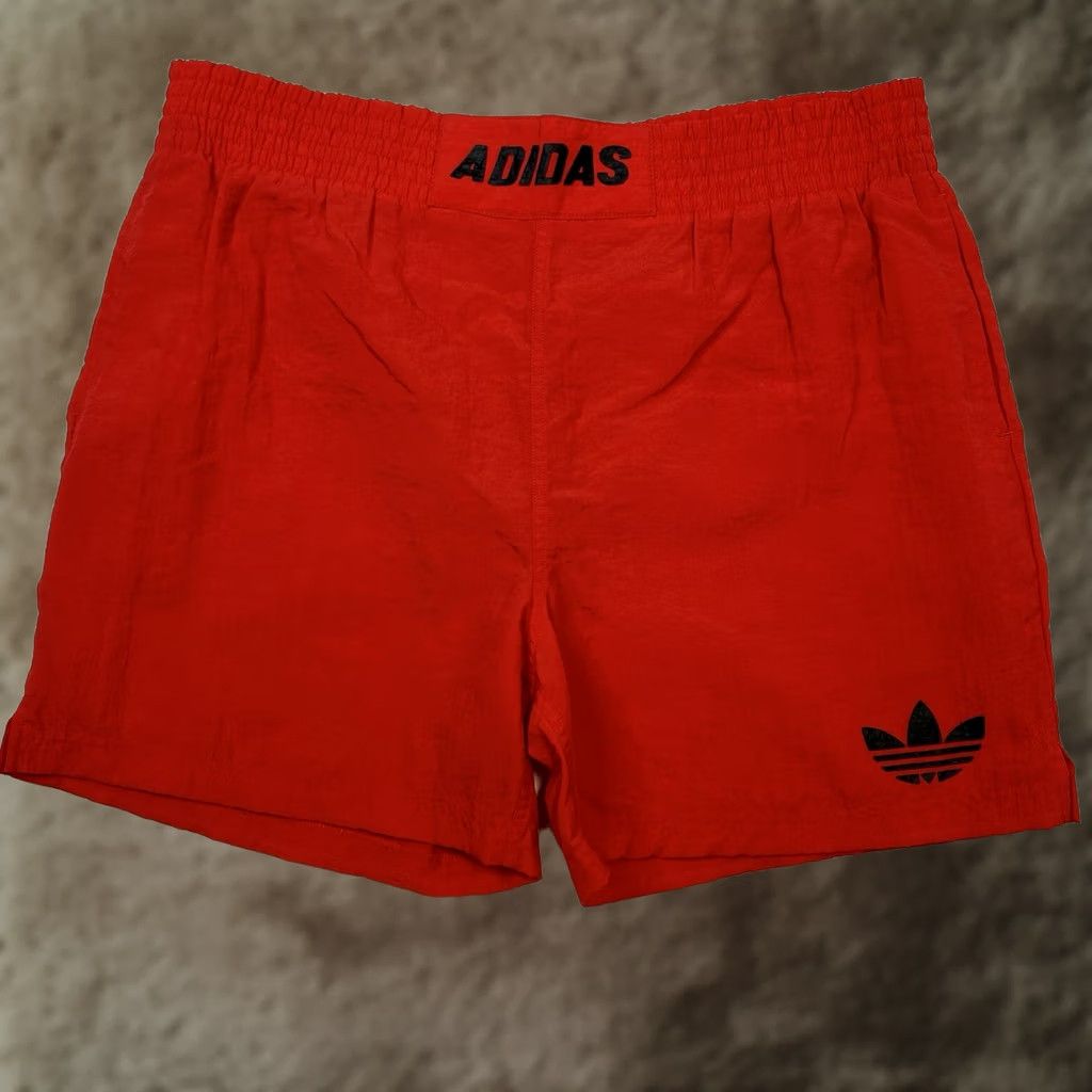 Adidas VINTAGE adidas Shorts Athletic Nylon Trefoil Spellout 80s 90s MENS XL Red Shorts Adidas Mens XL 80s 90s Size US 36 / EU 52 - 1 Thumbnail