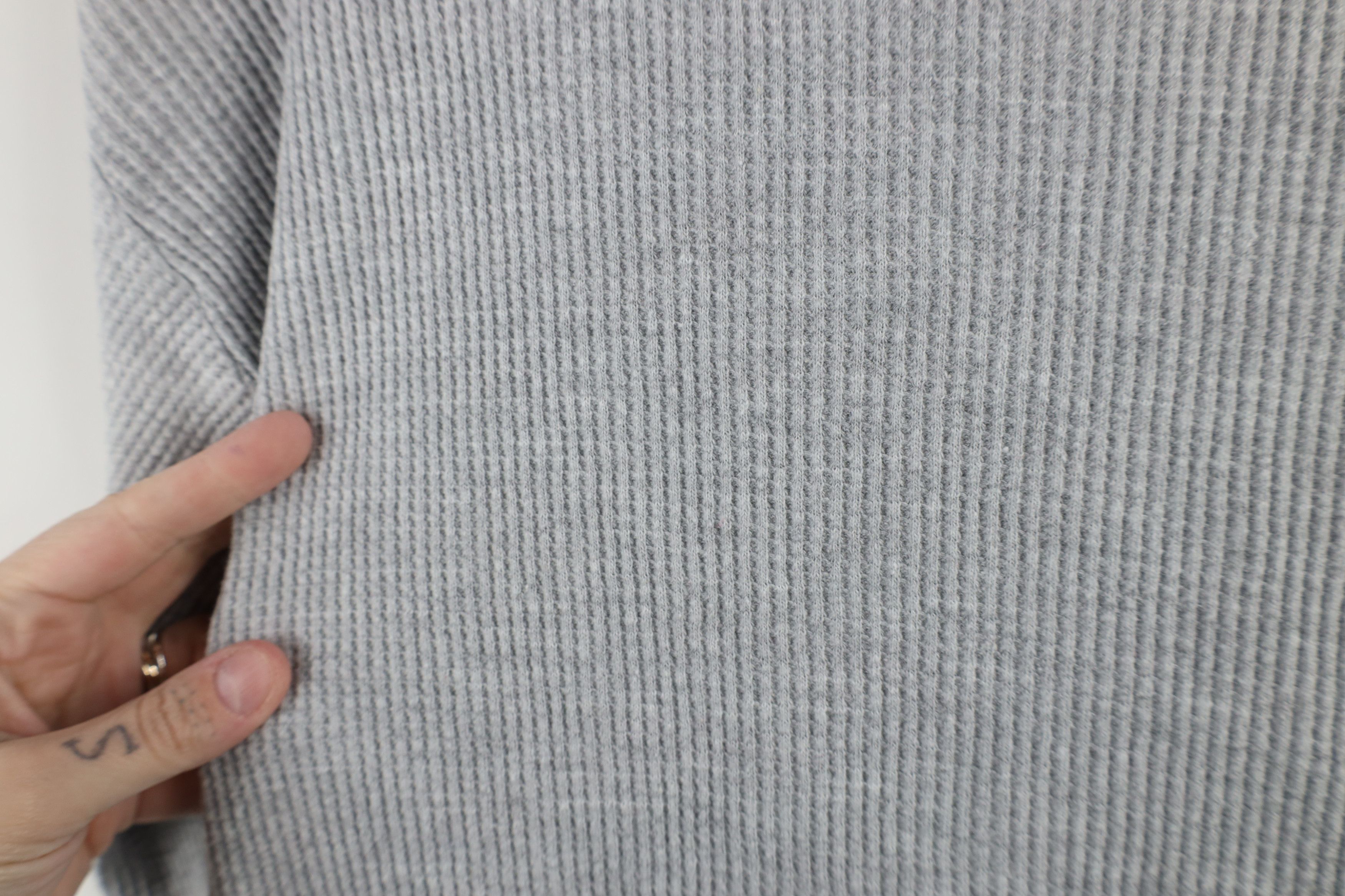 Vintage Vintage 90s University Waffle Knit Long Sleeve T-Shirt Size M / US 6-8 / IT 42-44 - 9 Thumbnail