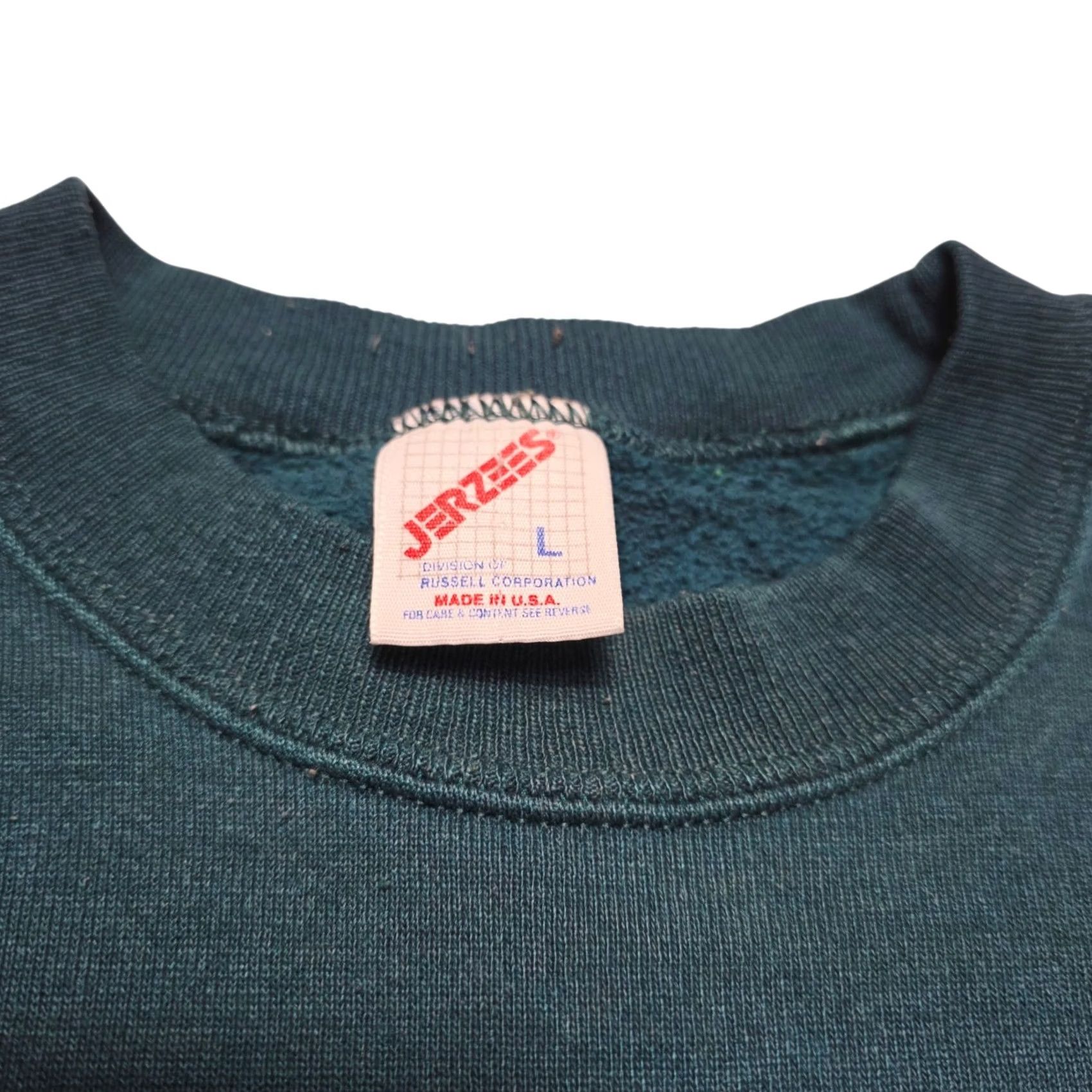 Jerzees VINTAGE Jerzees Sweatshirt Crewneck Long Sleeve Teal Green Men's L USA Size US L / EU 52-54 / 3 - 5 Thumbnail