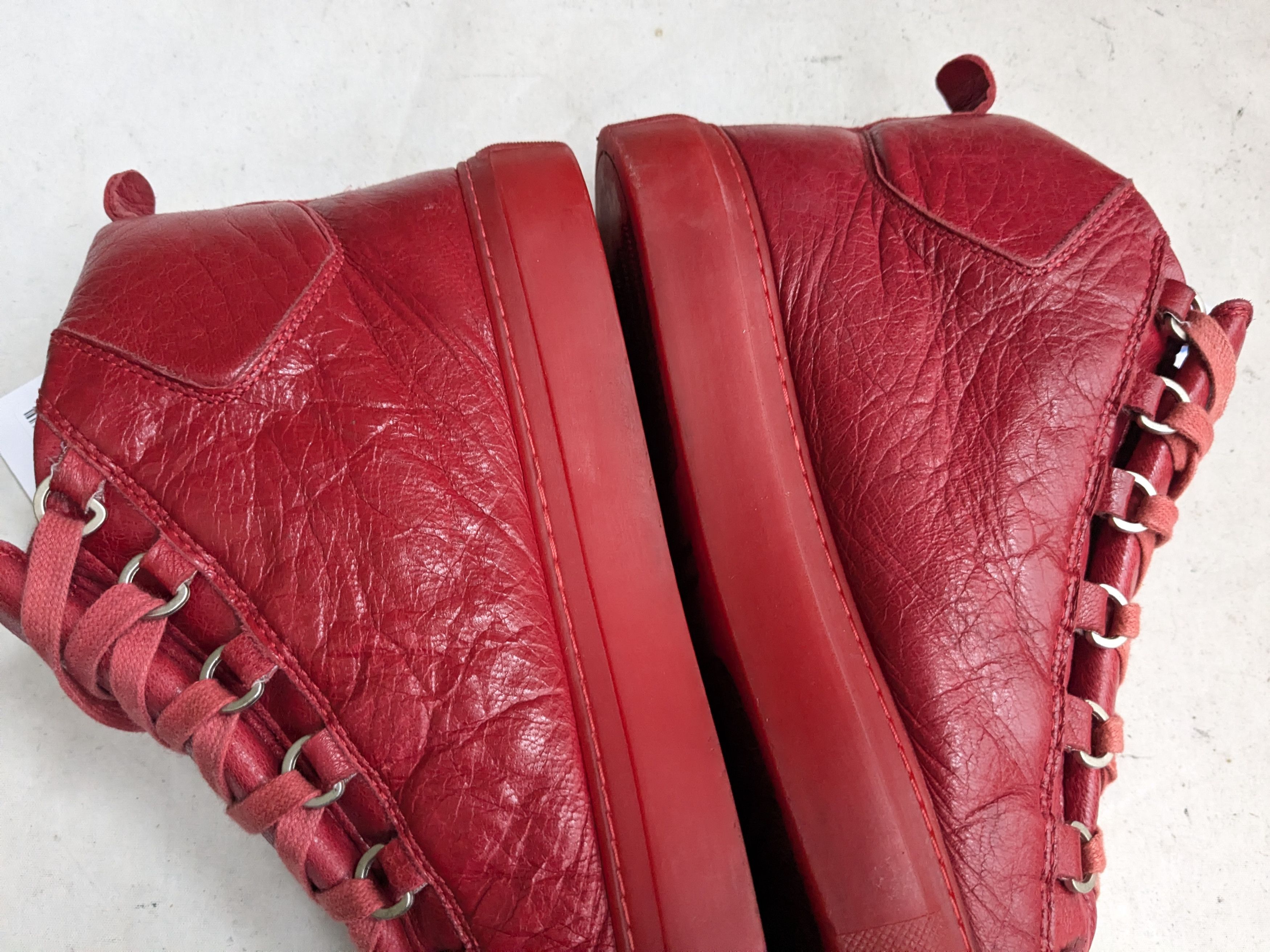 Balenciaga Balenciaga Arena Red 11 Leather High Tops Size US 11 / EU 44 - 9 Thumbnail