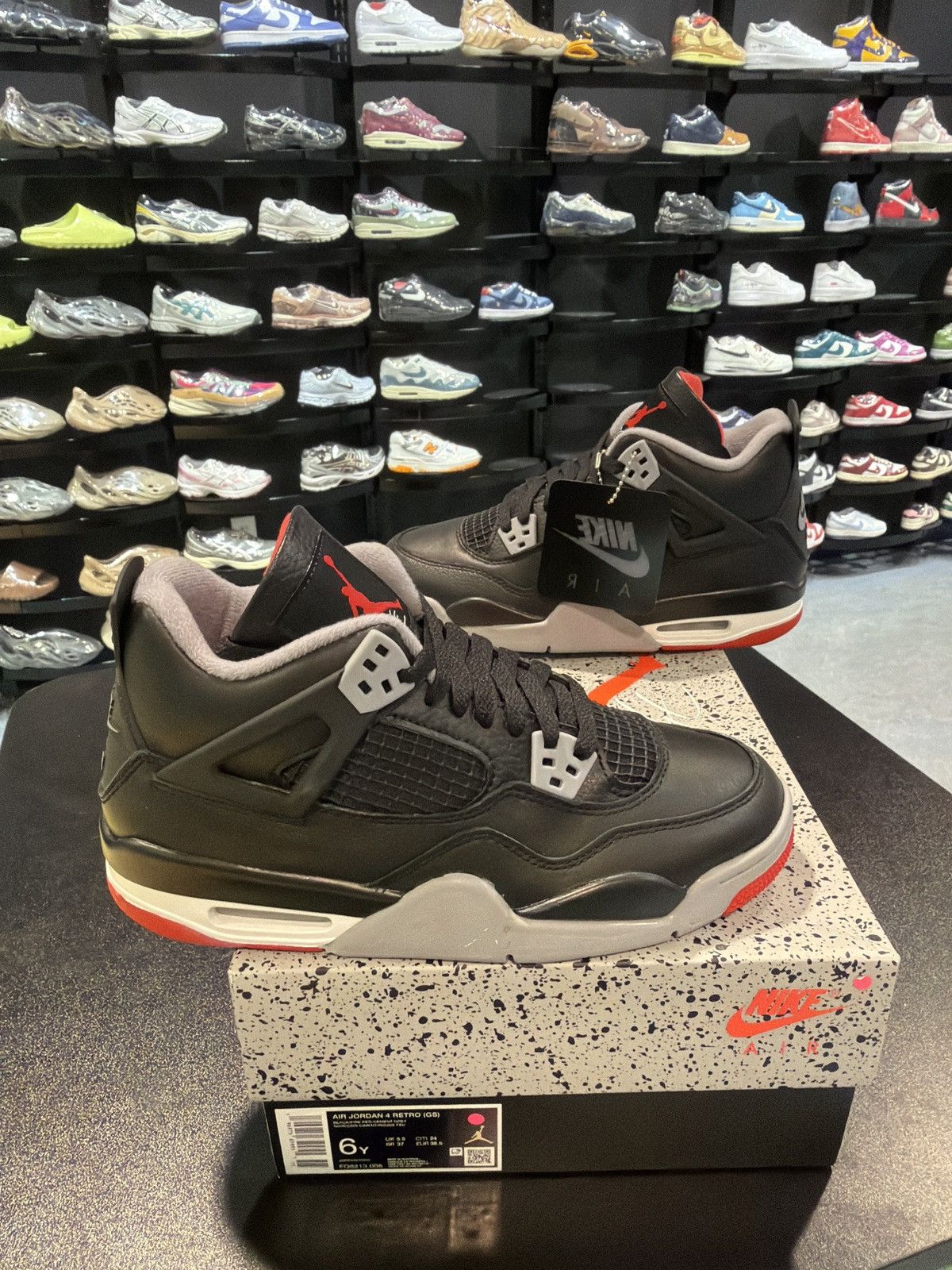 Jordan Brand Jordan 4 reimagined Bred Size-6Y Brand New Quick Shipping Size US 6 / EU 39 - 1 Thumbnail