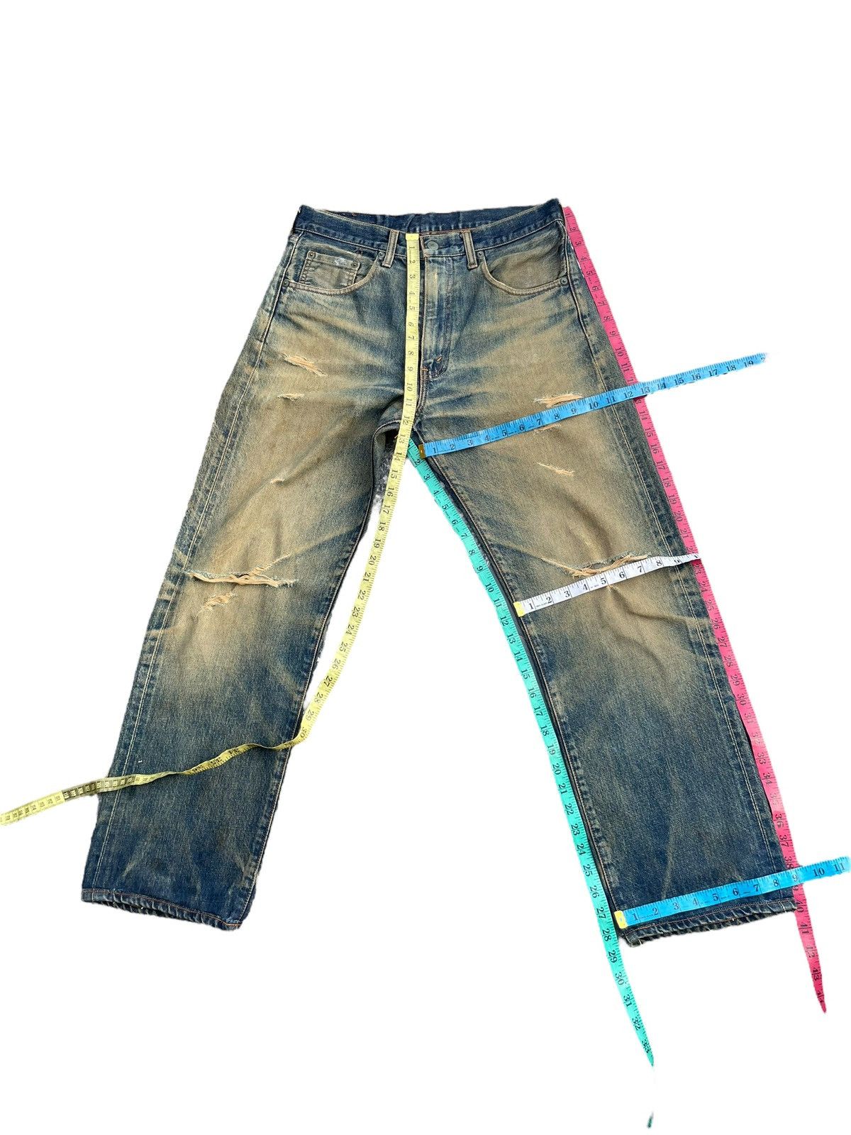 Levi's Vintage 1994 Levi’s 502XX E Selvedge Distressed Size US 31 - 14 Thumbnail