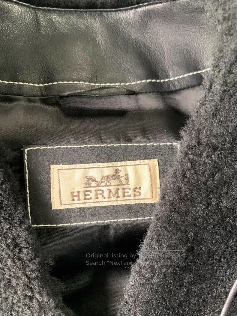 Hermes Hermes Solid Color Long Sleeve Wool Jacket Coat Black Size US S / EU 44-46 / 1 - 2 Thumbnail