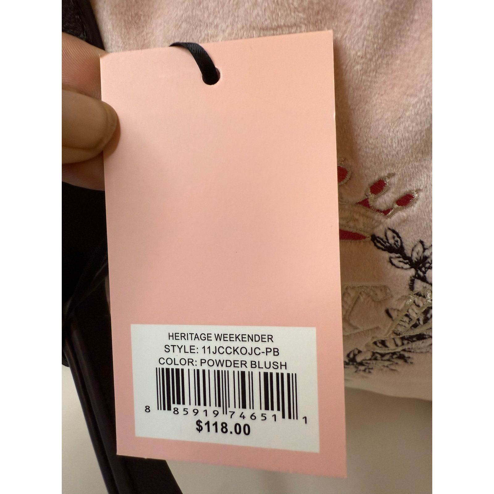 Juicy Couture Juicy Couture Heritage WEEKENDER Velour Powder Blush Size ONE SIZE - 3 Thumbnail