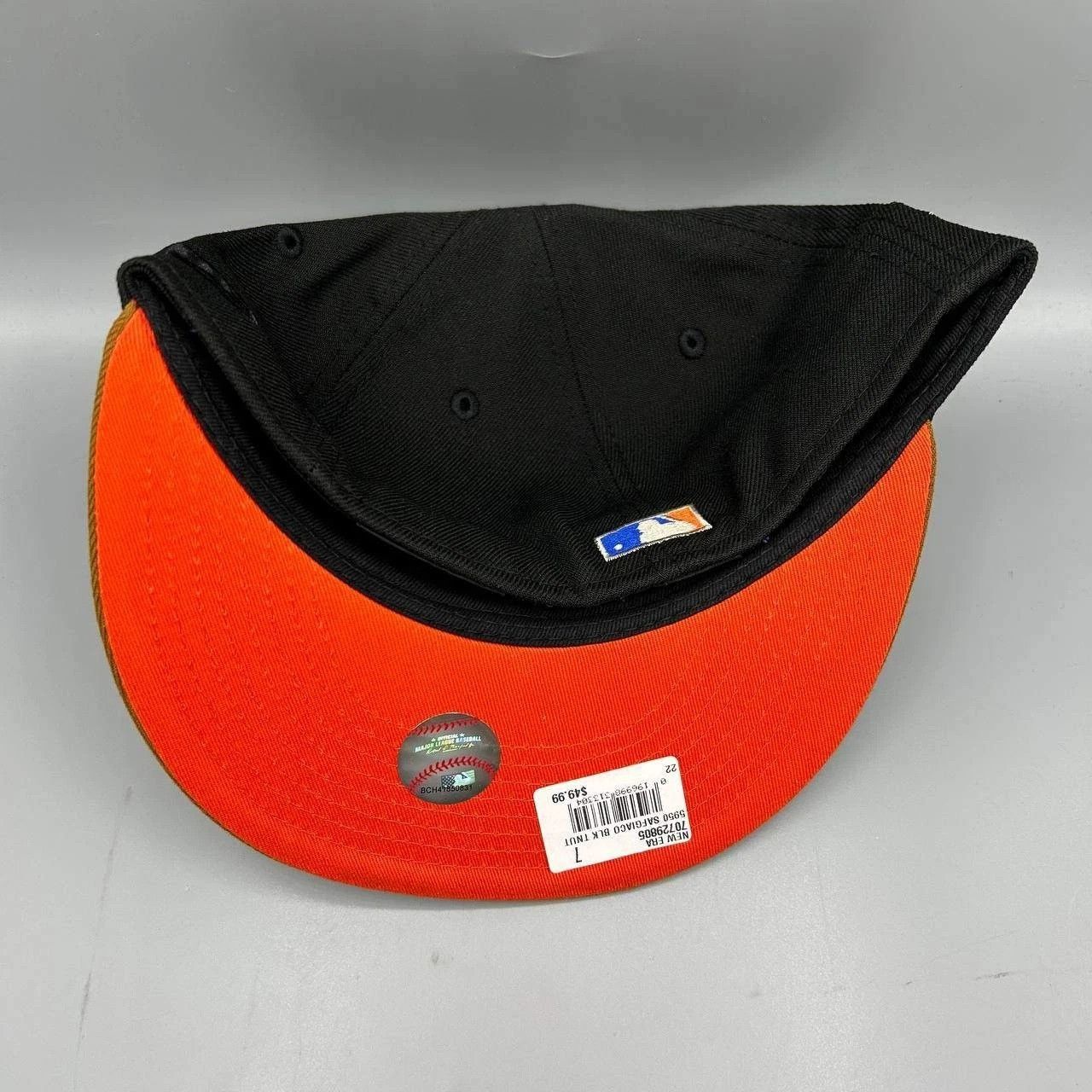 New Era San Francisco Giants Hat Men 7 Black Brown MLB Fitted Cap Size ONE SIZE - 7 Thumbnail