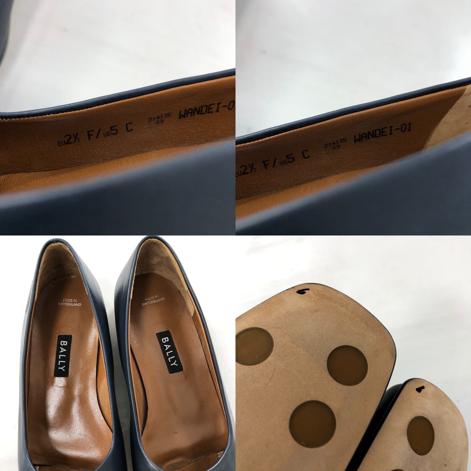 Bally Bally Women's Leather Slip On Pumps Low Heel Formal Dress Shoes Blue Size S / US 4 / IT 40 - 9 Thumbnail