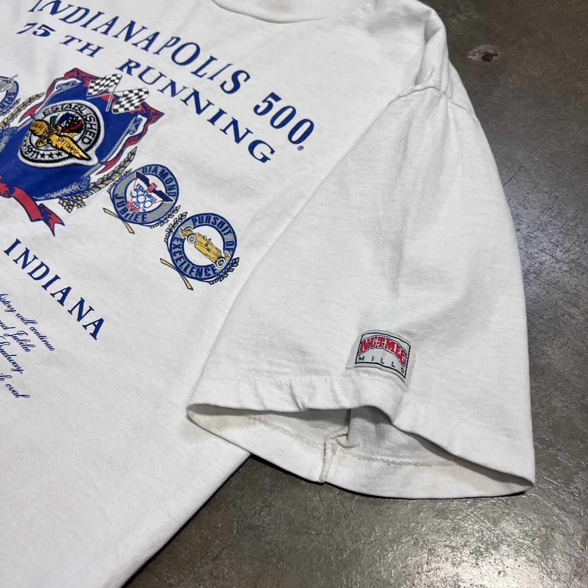 Nutmeg × Vintage Vintage 90s Indianapolis 500 Nutmeg T shirt INDY Car Racing Size US XL / EU 56 / 4 - 5 Thumbnail