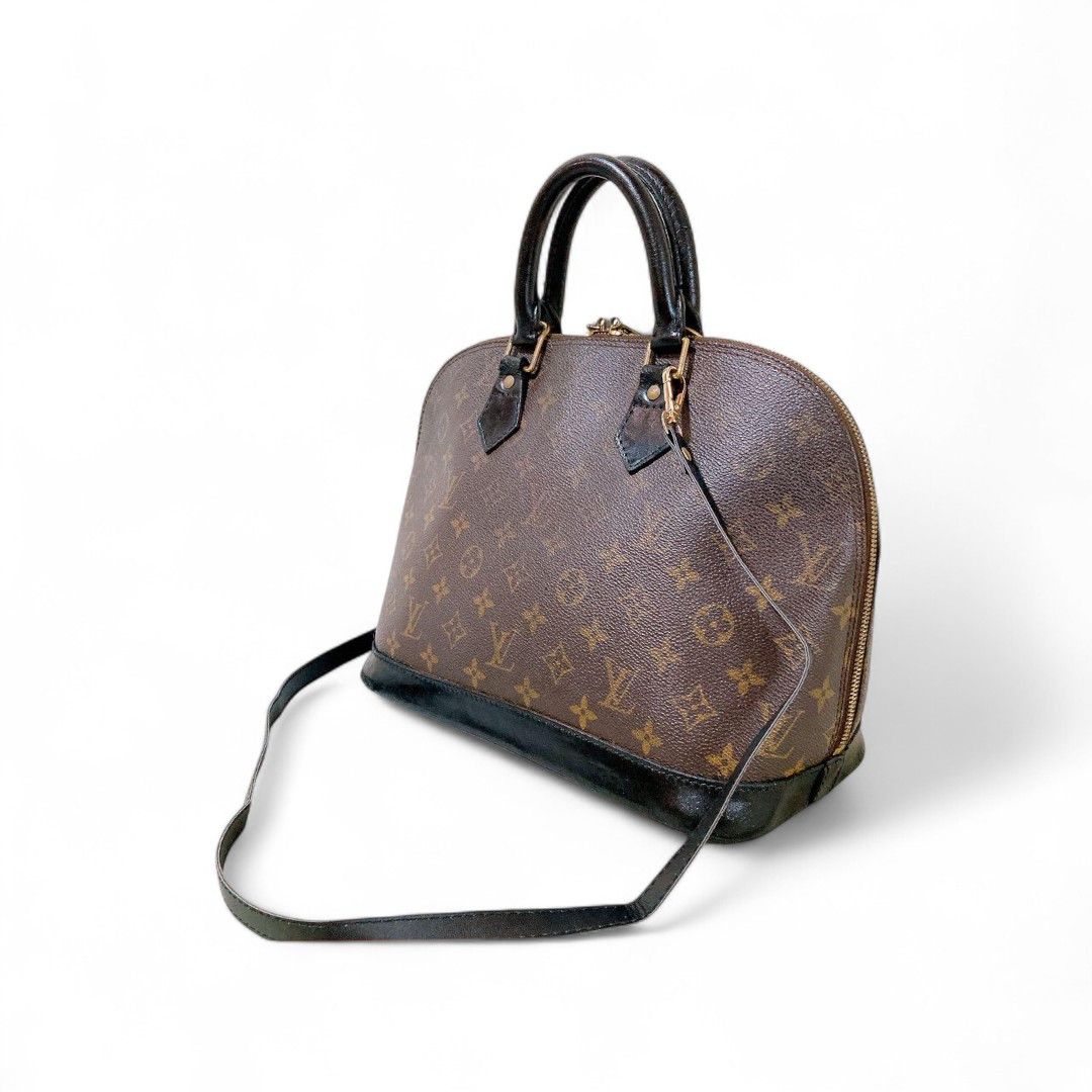 Louis Vuitton Louis Vuitton - Alma PM Monogram Brown Leather Black Handbag Size ONE SIZE - 1 Thumbnail