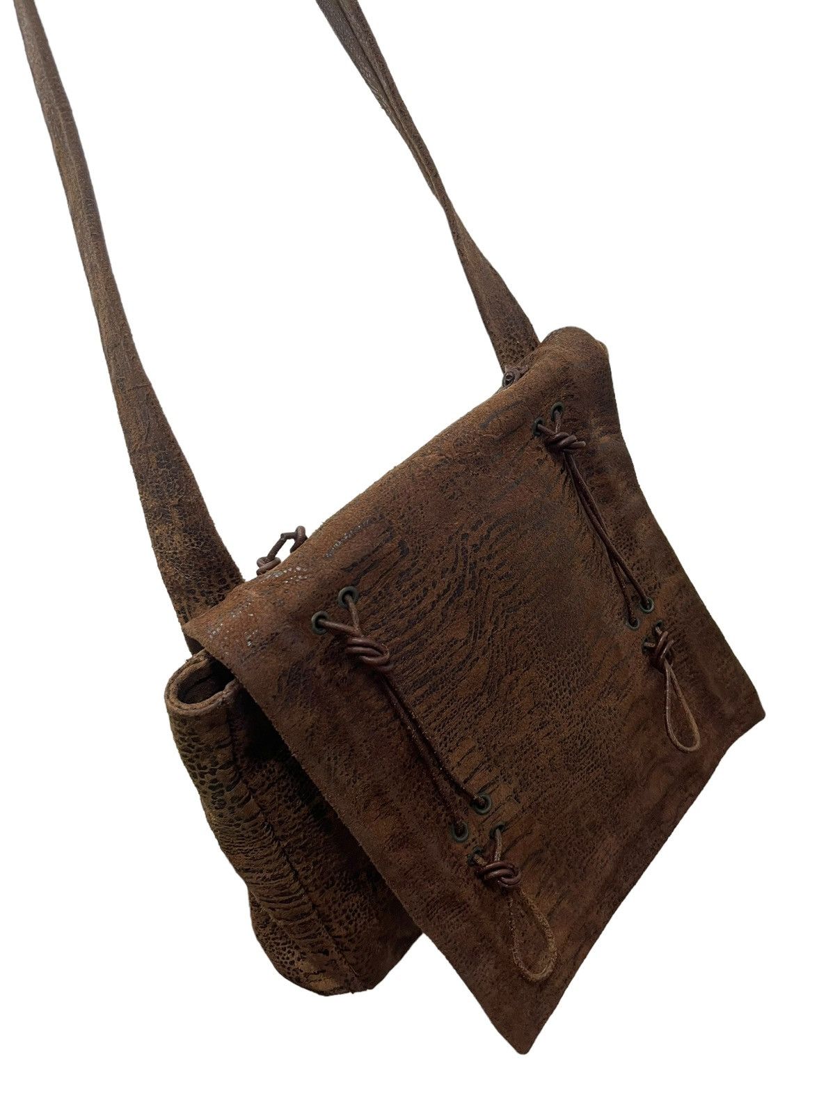 Genuine Leather Full Leather Patina Nicoli Cross Body Bag 3🟩 Size ONE SIZE - 4 Thumbnail