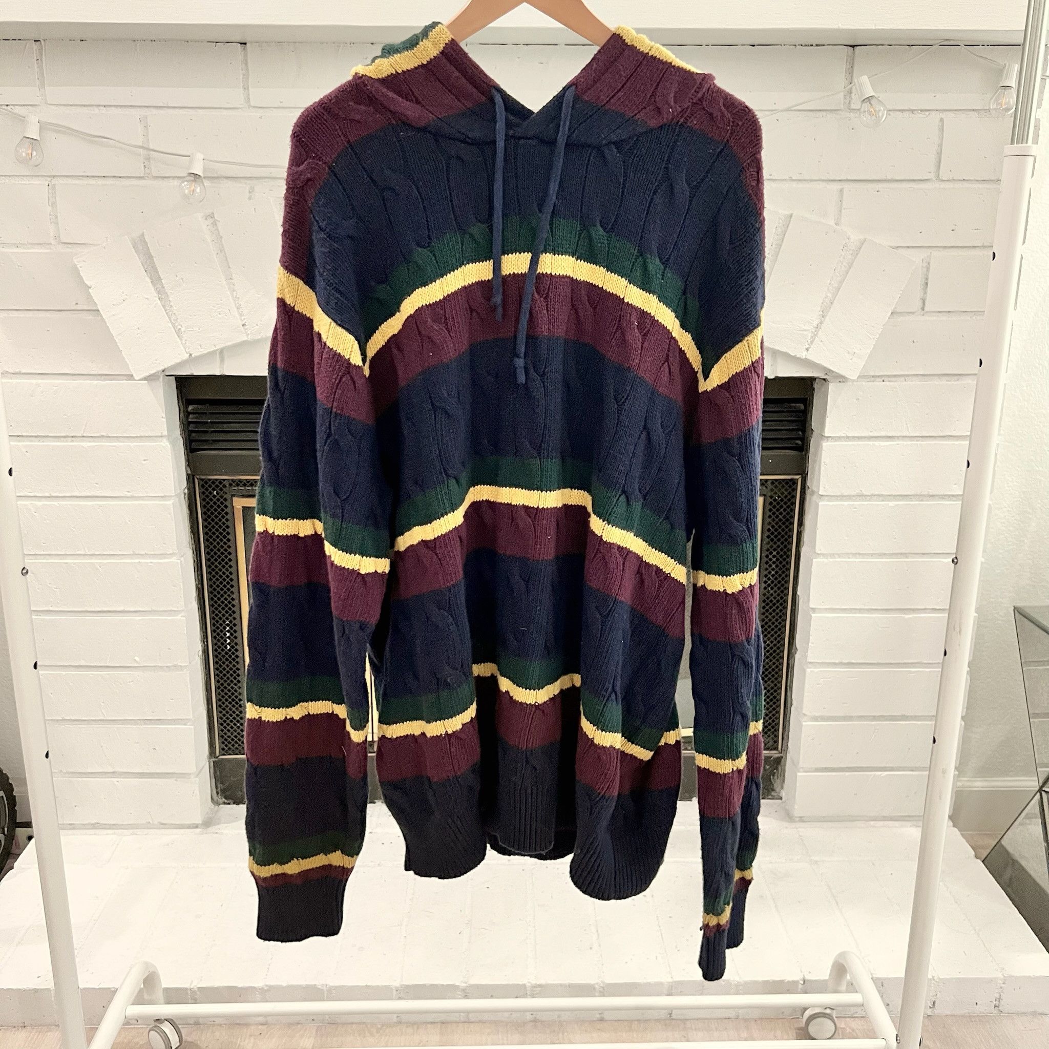 Polo Ralph Lauren Polo Ralph Lauren St Andrews Striped Hooded Sweater Size US XXL / EU 58 / 5 - 1 Thumbnail