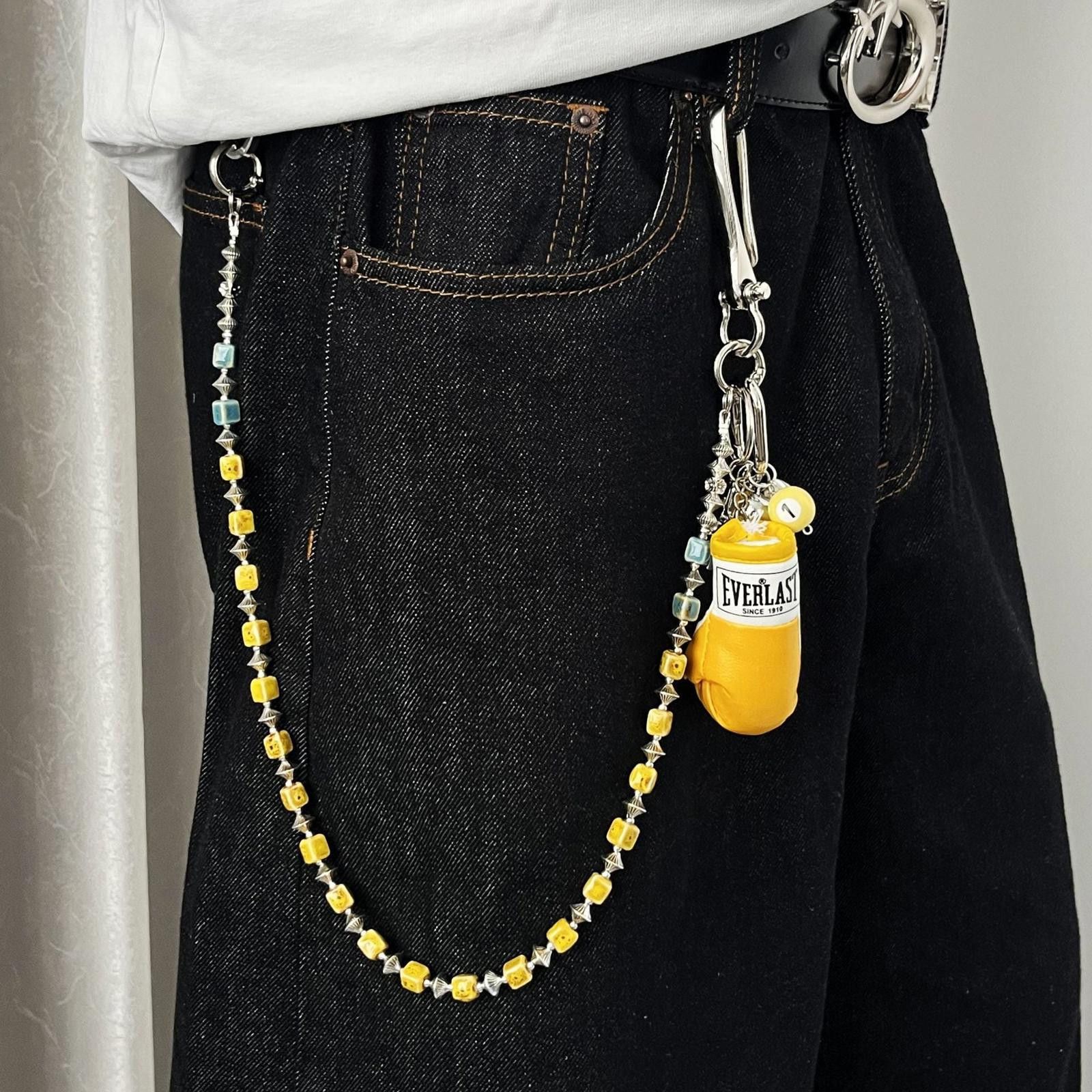 Jewelry Boxing Glove Wallet Chain, Beaded Accessory Size ONE SIZE - 3 Thumbnail