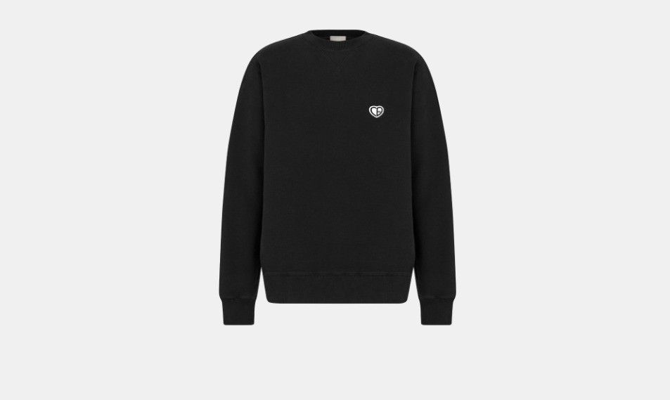 o1w1db10324 Sweatshirts With Cd Heart Patch in Black