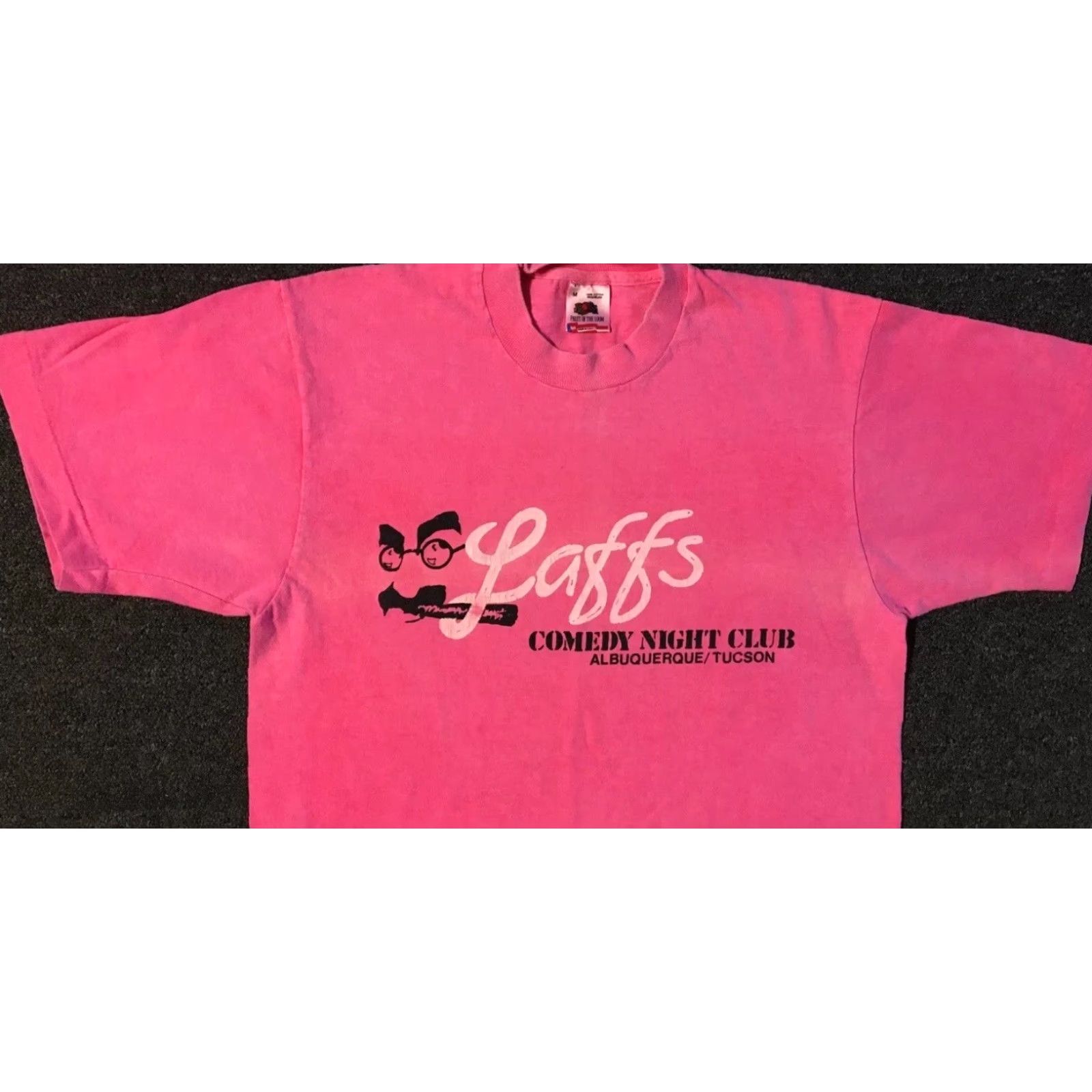 Vintage VINTAGE Laffs Comedy Night Club Faded Shirt S Tucson Pink 80s 90s Grunge Funny USA Comedy Shirt Mens Size US S / EU 44-46 / 1 - 7 Thumbnail