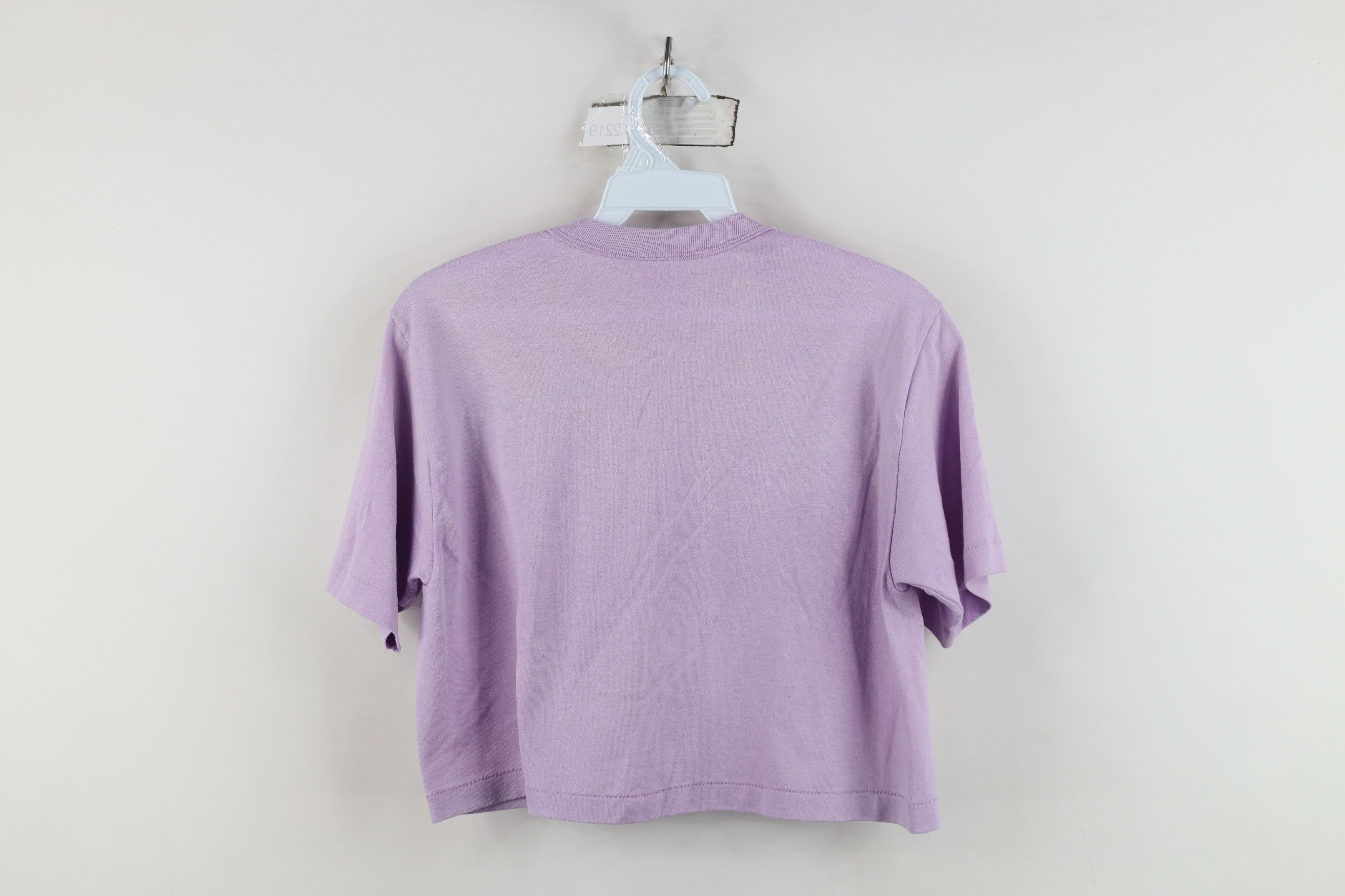 Vintage Vintage 70s Streetwear Cropped T-Shirt Lilac Purple USA Size M / US 6-8 / IT 42-44 - 8 Thumbnail
