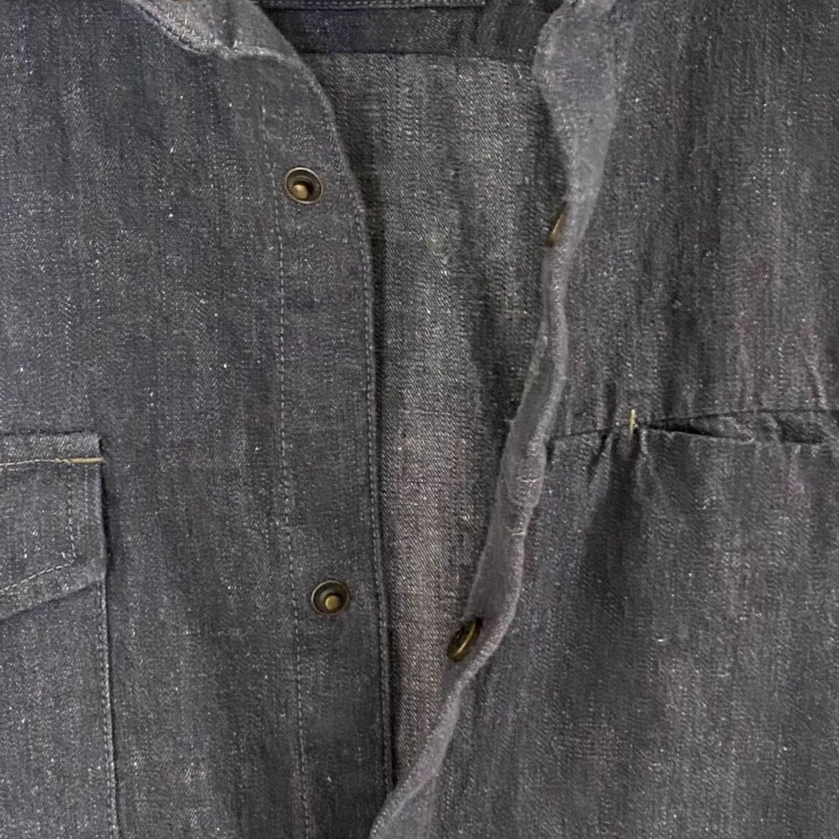 Prana Prana Lenny Overshirt Shirt Mens Large Gray Hemp Blend Snap Closure Button-Up Long Sleeve Size US L / EU 52-54 / 3 - 7 Thumbnail