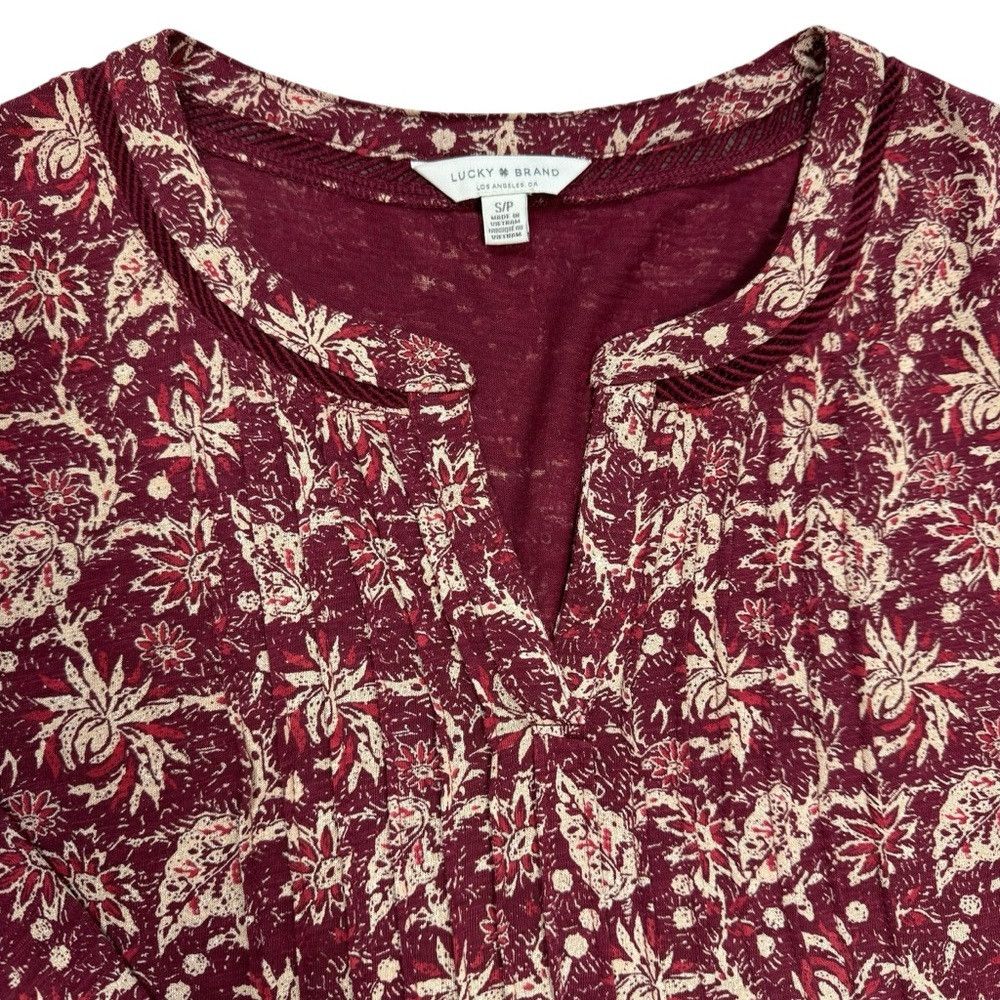 Lucky Brand Lucky Brand Border Print Long Sleeve Top Size S Size S / US 4 / IT 40 - 7 Thumbnail