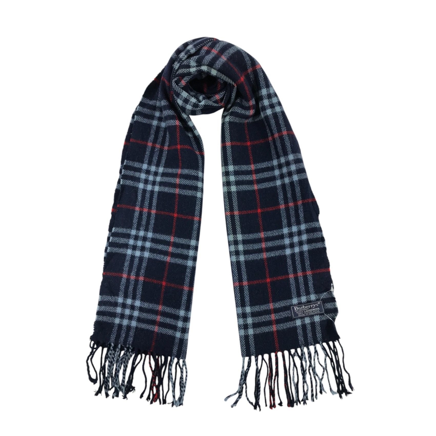 Burberry × Vintage Burberry Scarf / Muffler / Neckwear - WW1337 Size ONE SIZE - 1 Thumbnail