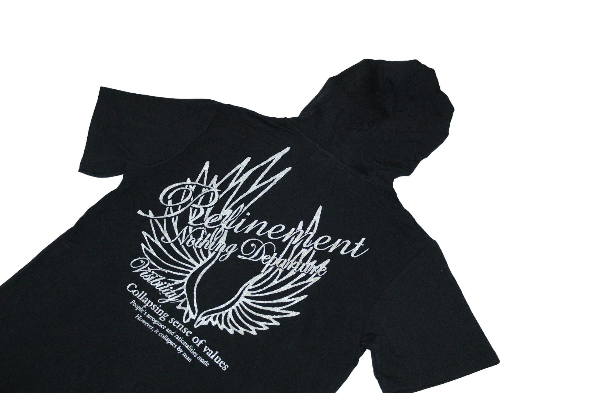 14th Addiction Y2K🔥Beaumere Poem Gothic Punk Designs Studded S/S Hoodie Size US M / EU 48-50 / 2 - 7 Thumbnail
