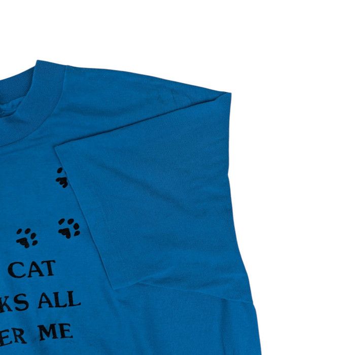 Hanes Vintage 80's CATS Paw Animal Tee My Cat Wall Over Me T-Shirt Size US XL / EU 56 / 4 - 11 Thumbnail