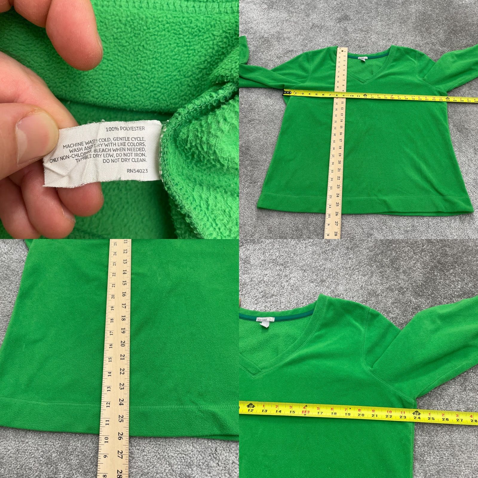 Old Navy Old Navy Sweatshirt Mens XL Apple Green V-Neck Fleece Pullover Casual Outdoor Size US XL / EU 56 / 4 - 8 Thumbnail