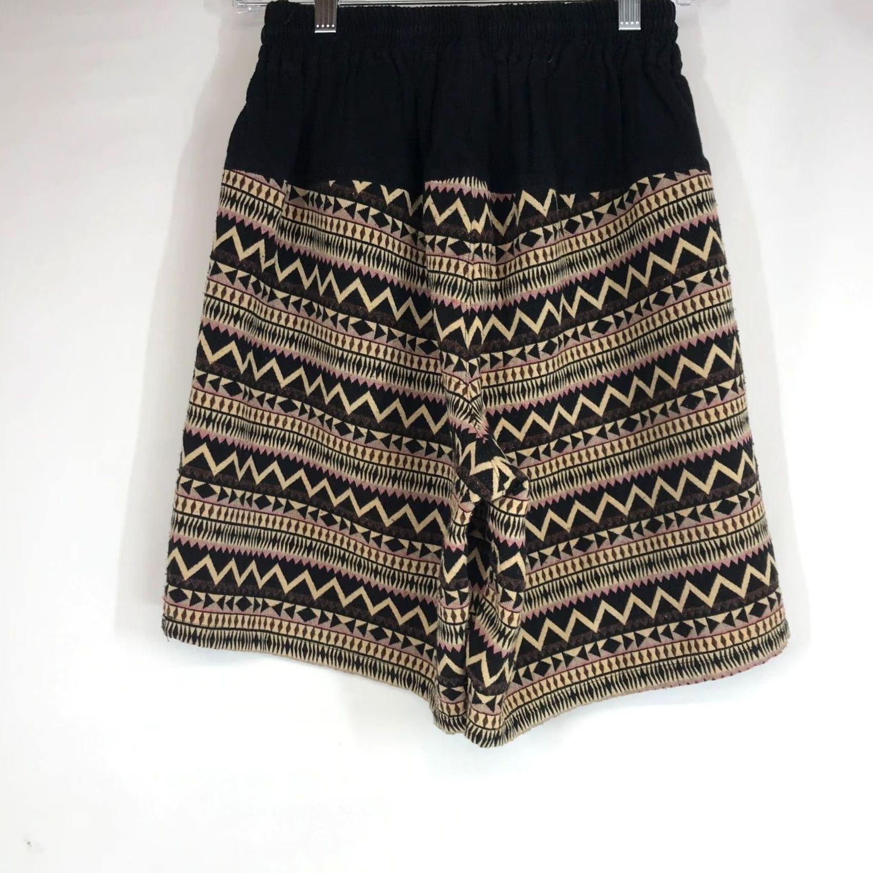 Vintage VIRBLATT SHORTS Mens SMALL MEDIUM BLACK ELASTIC WAIST COTTON HIPPIE Size US 29 - 4 Thumbnail